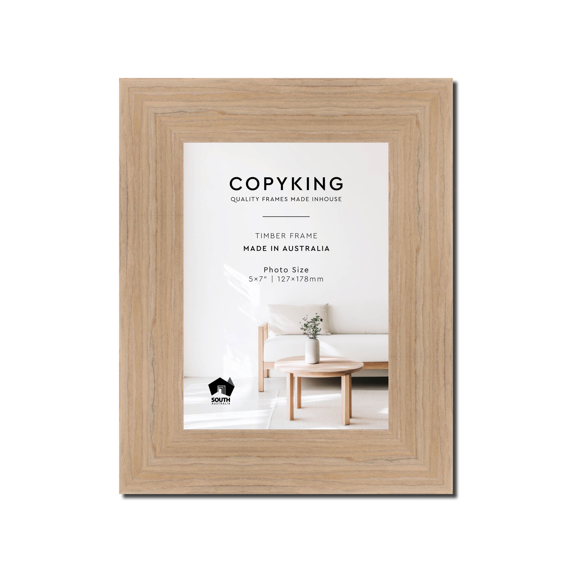 Grove Camel 40mm Wood Photo Frame - 5" x 7" (127mm x 178mm)