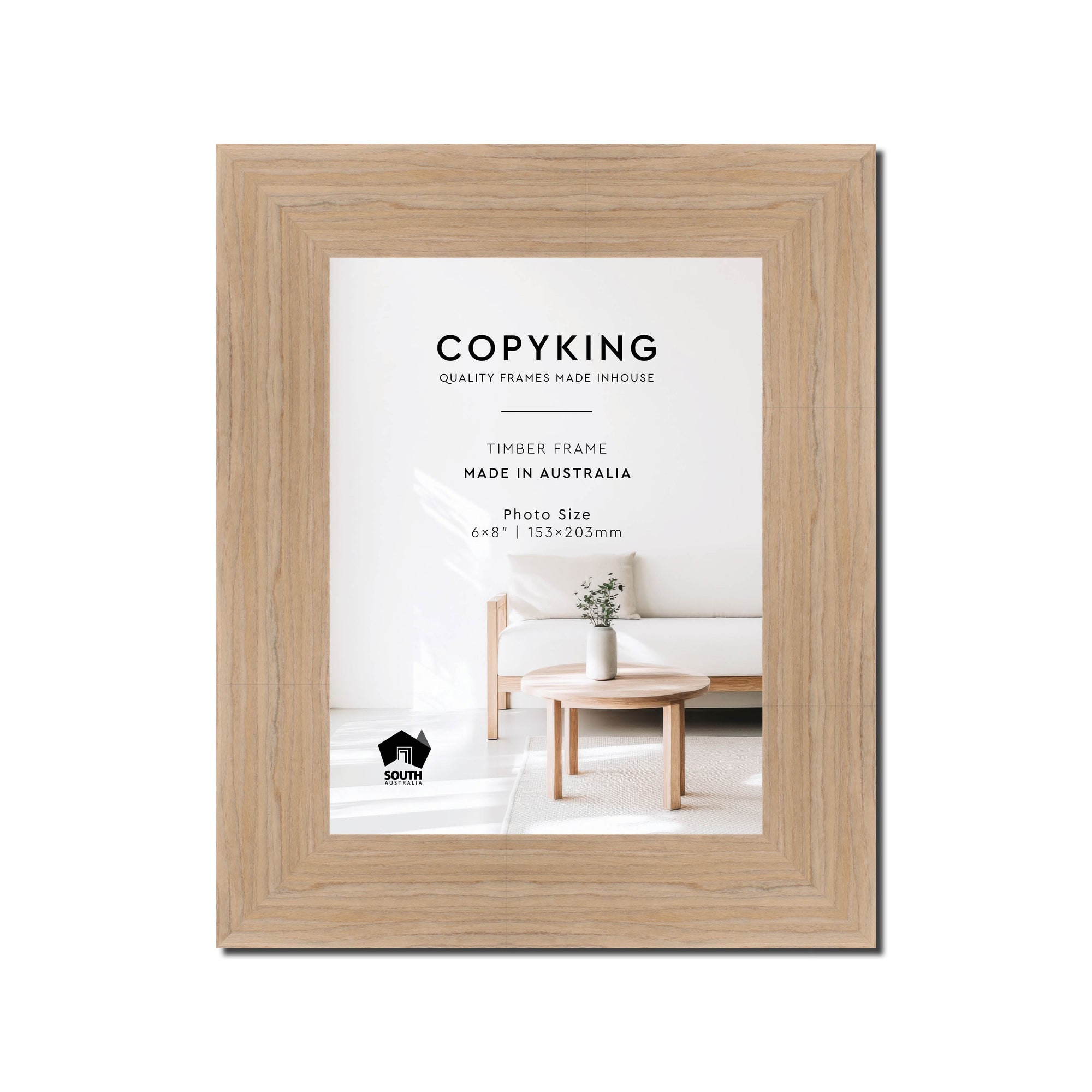 Grove Camel 40mm Wood Photo Frame - 6" x 8" (153mm x 203mm)