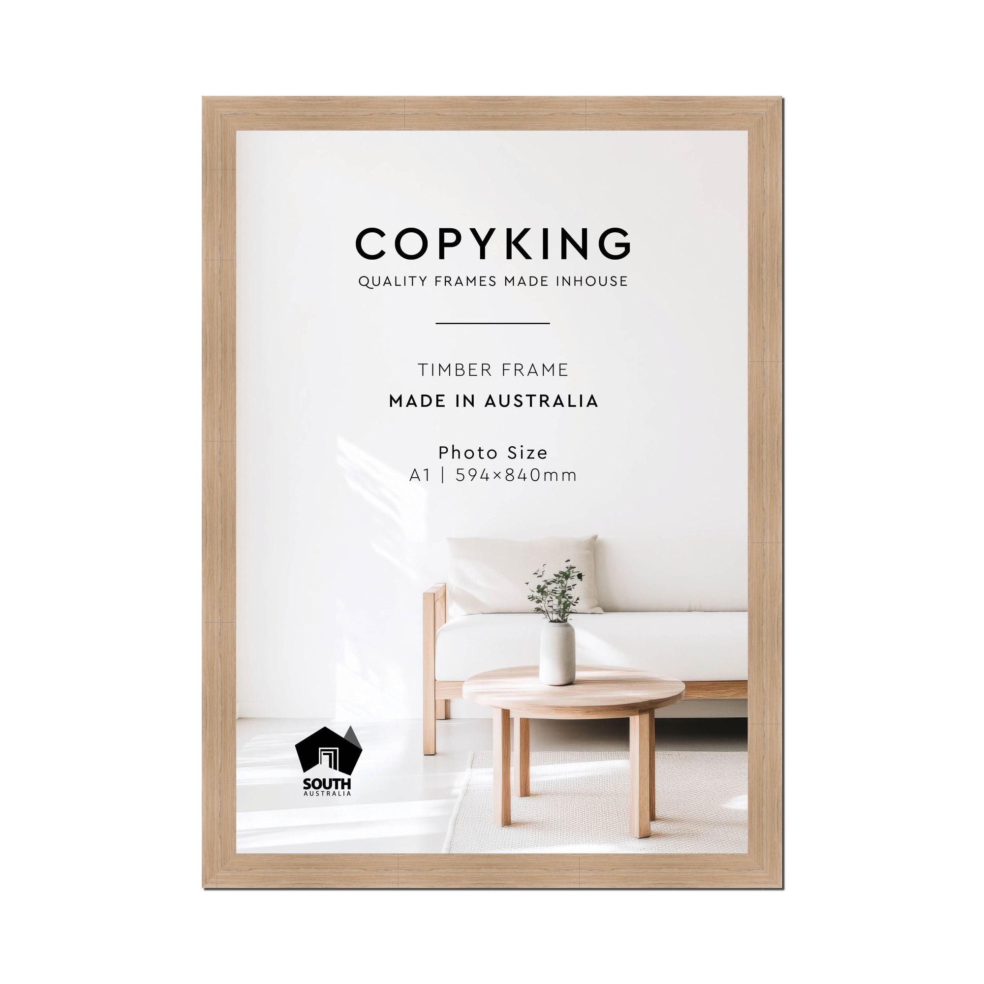 Grove Camel 40mm Wood Poster Frame - A1 (594mm x 840mm)