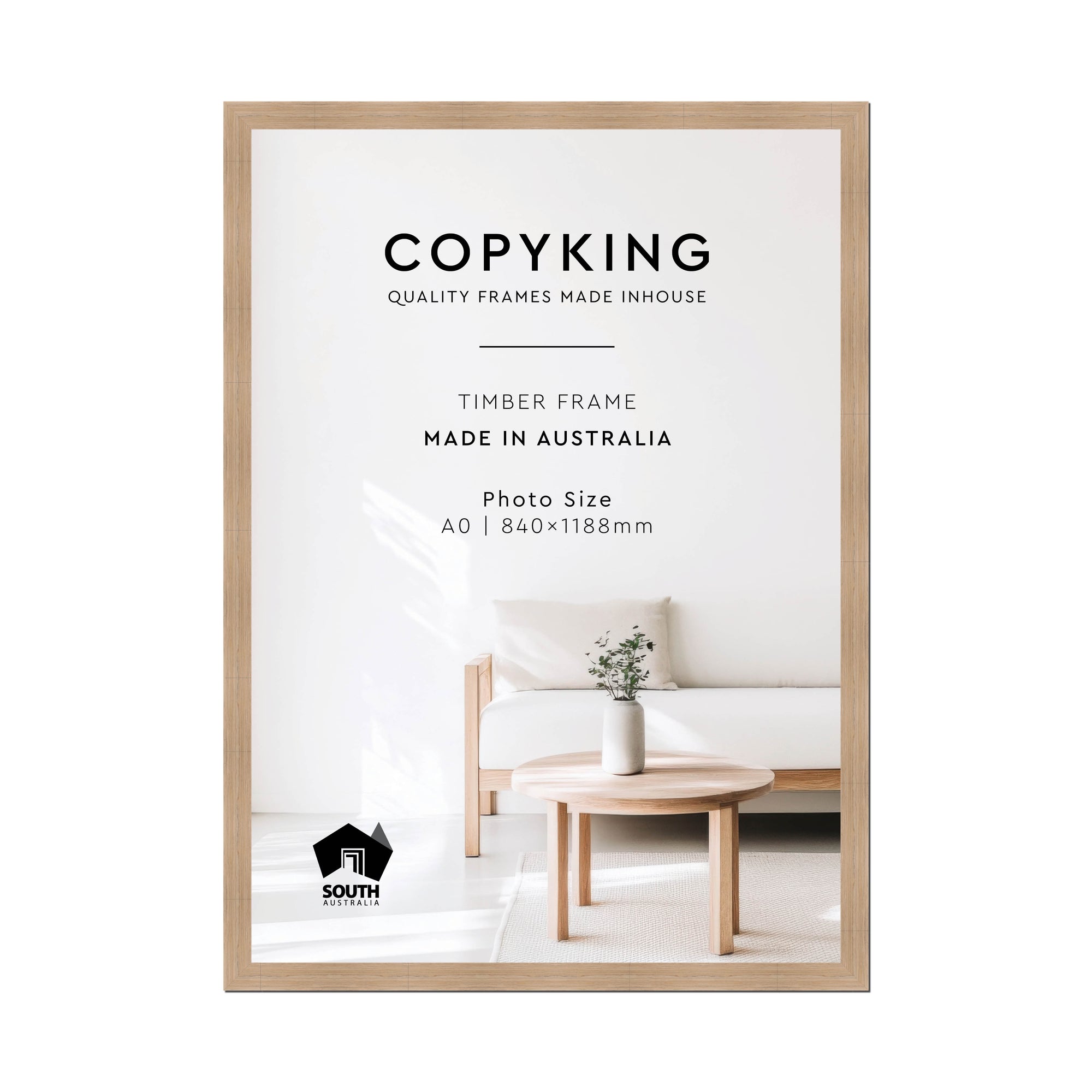 Grove Camel 40mm Wood Poster Frame - A0 (840mm x 1188mm)