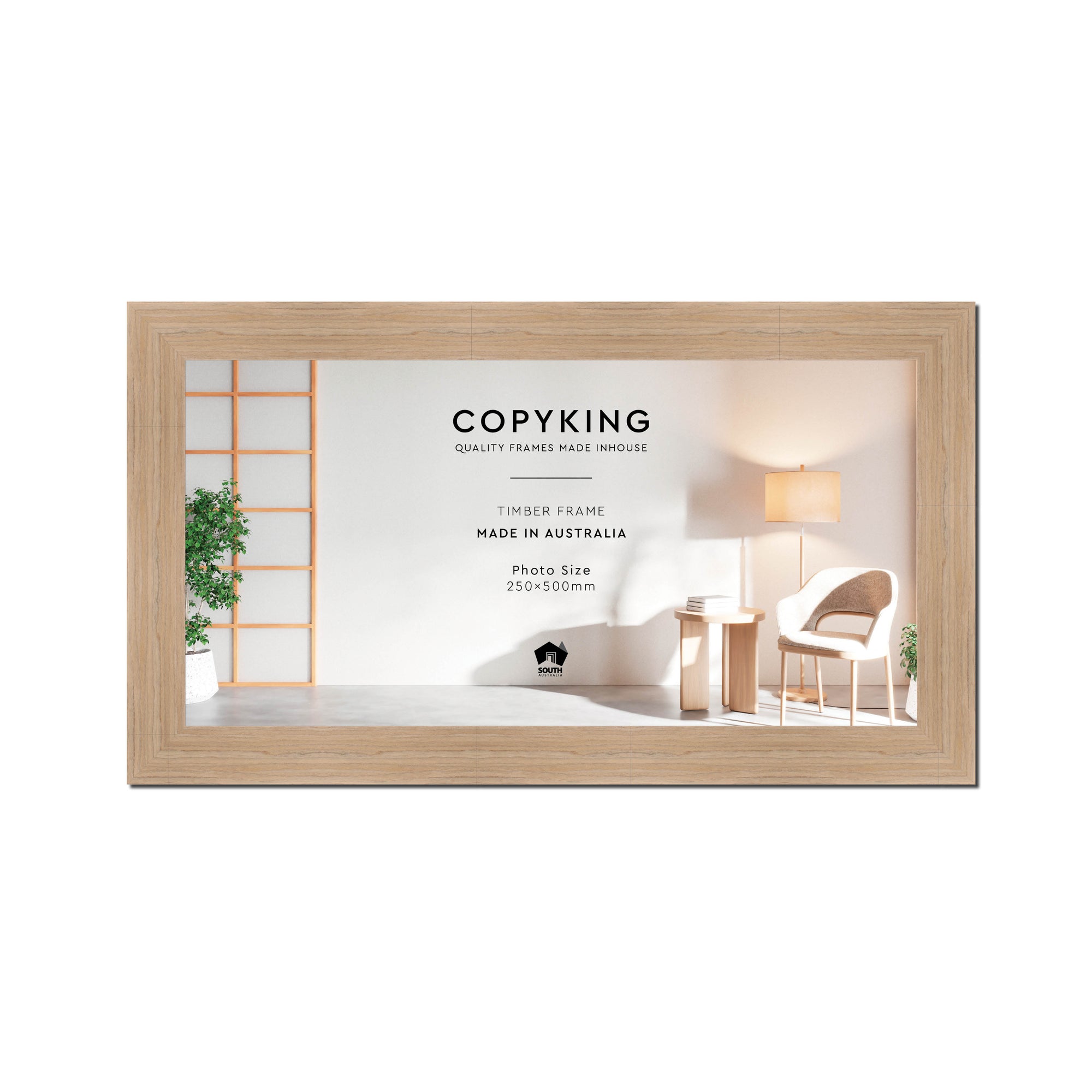 Grove Camel 40mm Wood Panoramic Photo Frame - 25cm x 50cm