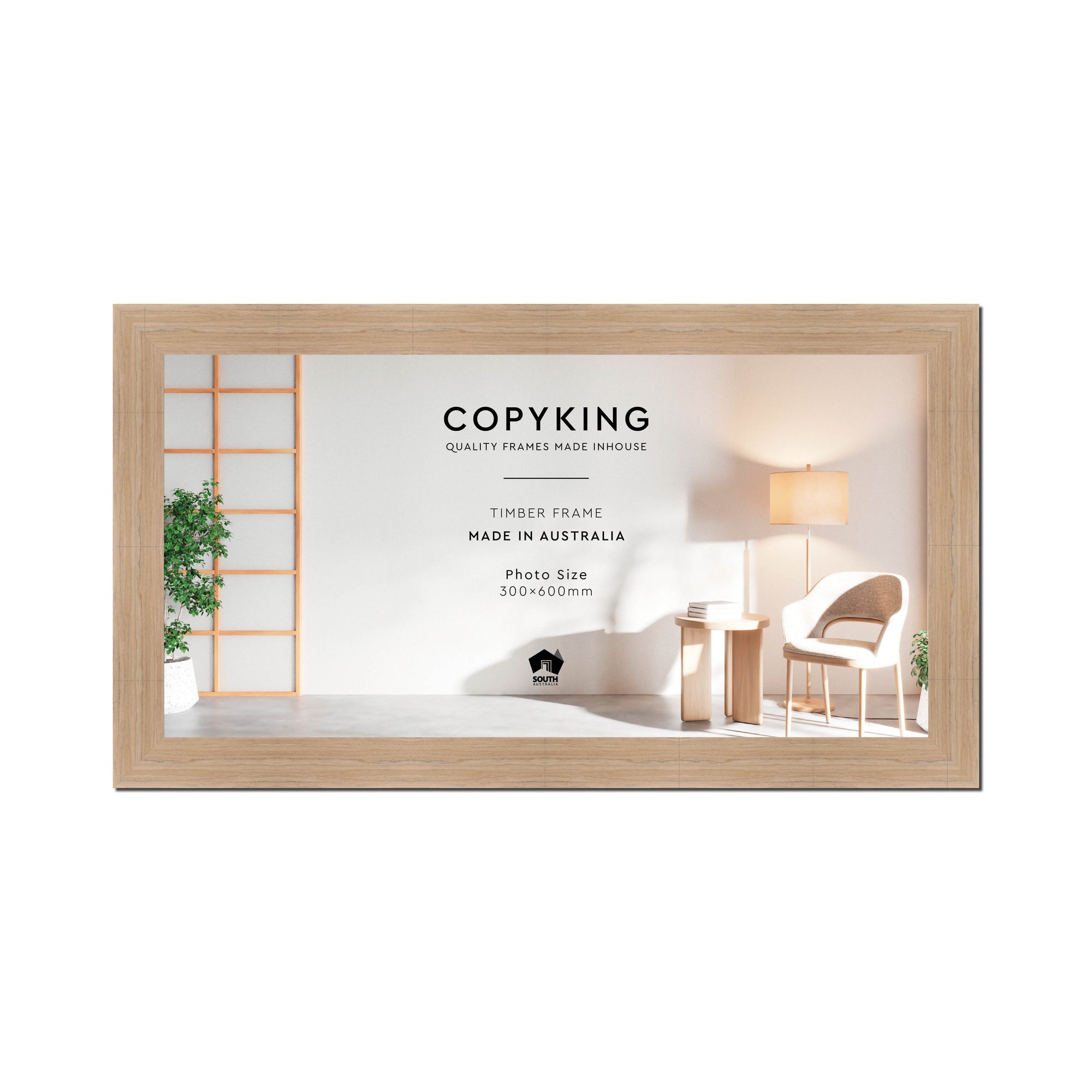 Grove Camel 40mm Wood Panoramic Photo Frame - 30cm x 60cm