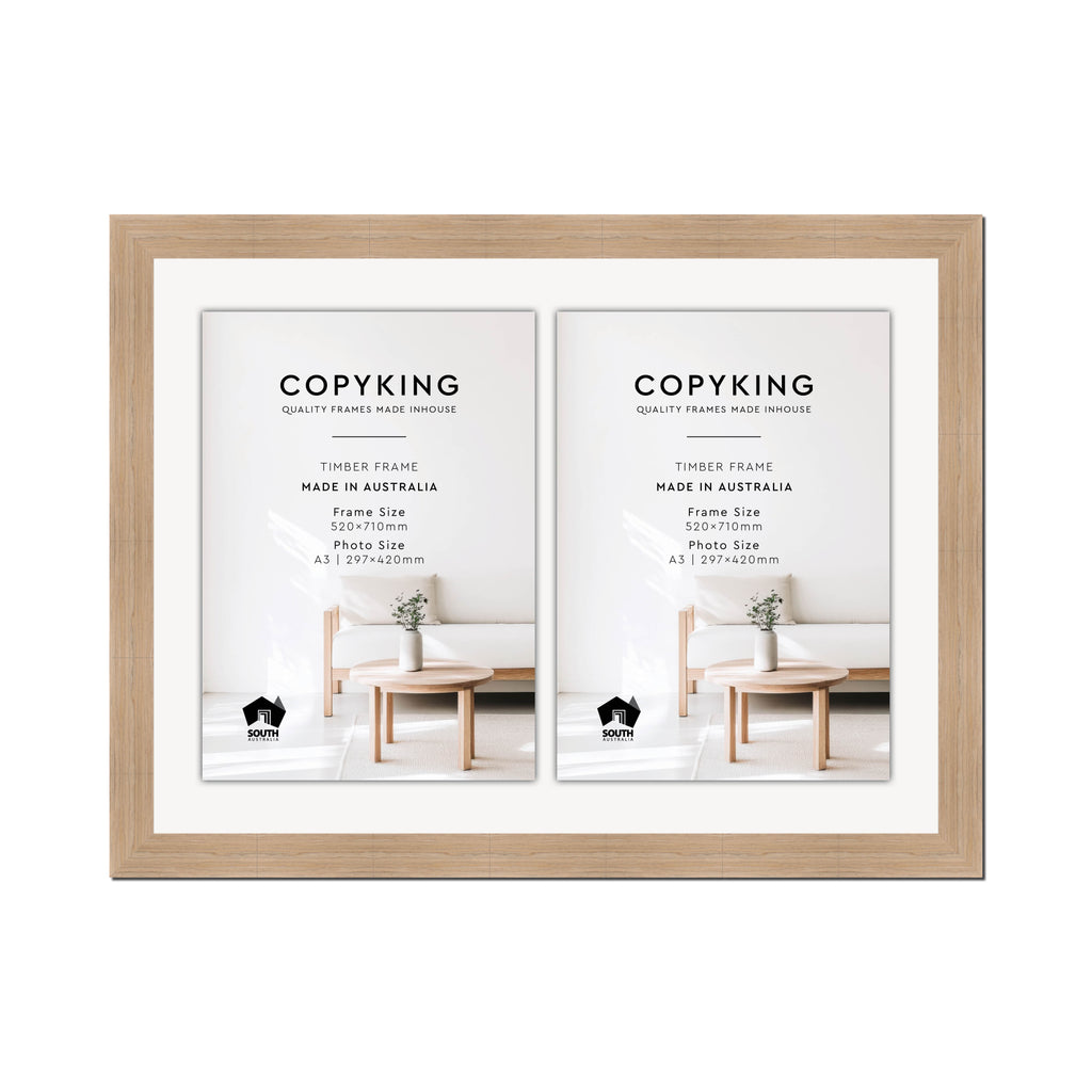 Grove Camel 40mm Wood Certificate Frame - 520mm x 710mm - 2 Certificates (A3)