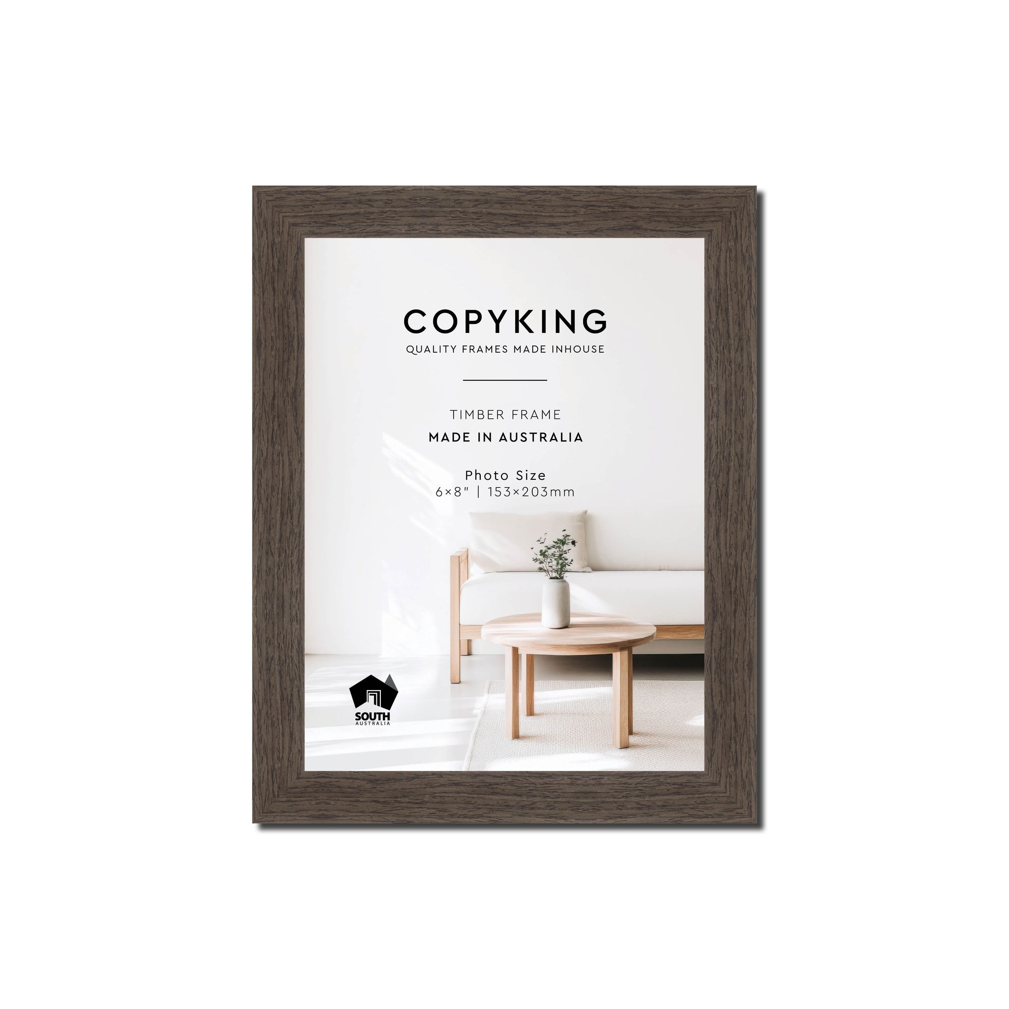 Grove Chocolate 20mm Wood Photo Frame - 6" x 8" (153mm x 203mm)