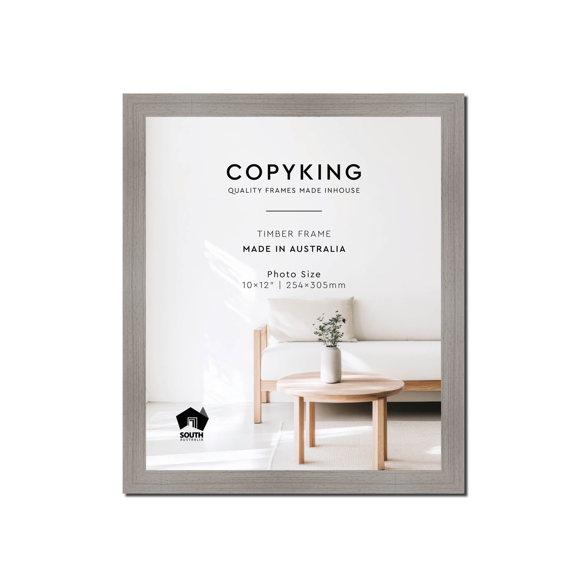 Grove Grey 20mm Wood Photo Frame - 10" x 12" (254mm x 305mm)