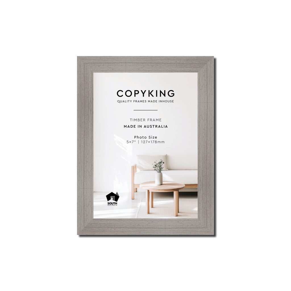 Grove Grey 20mm Wood Photo Frame - 5" x 7" (127mm x 178mm)