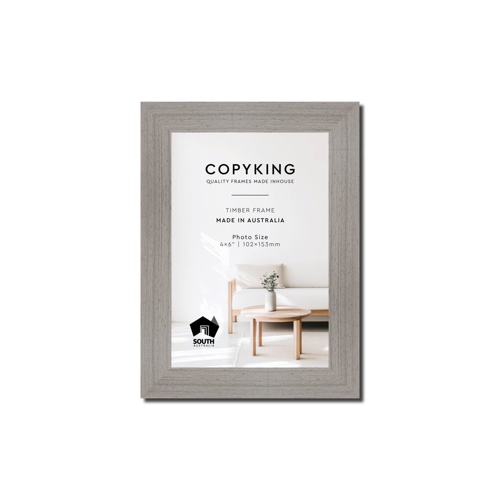 Grove Grey 20mm Wood Photo Frame - 4" x 6" (102mm x 153mm)