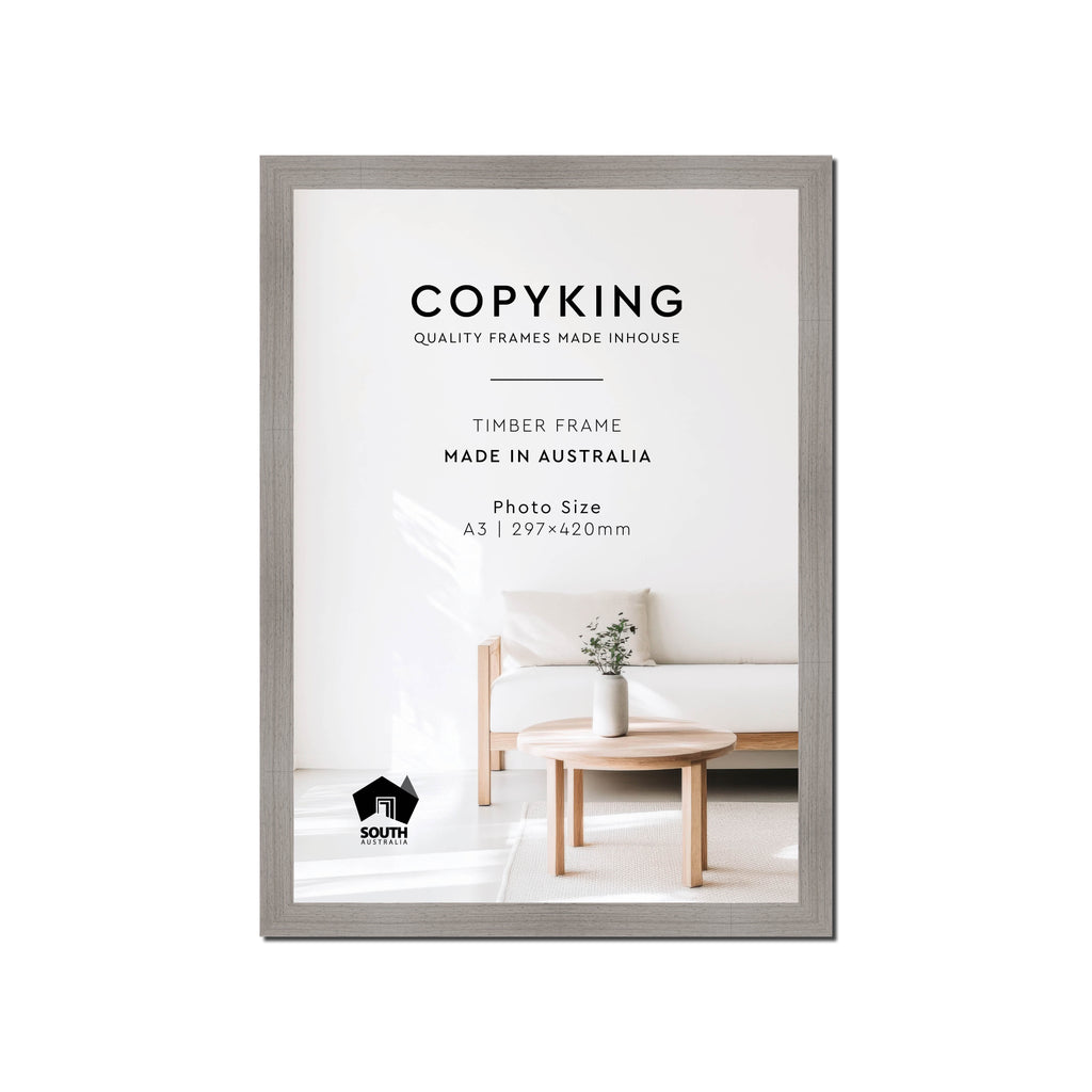 Grove Grey 20mm Wood Poster Frame - A3 (297mm x 420mm)