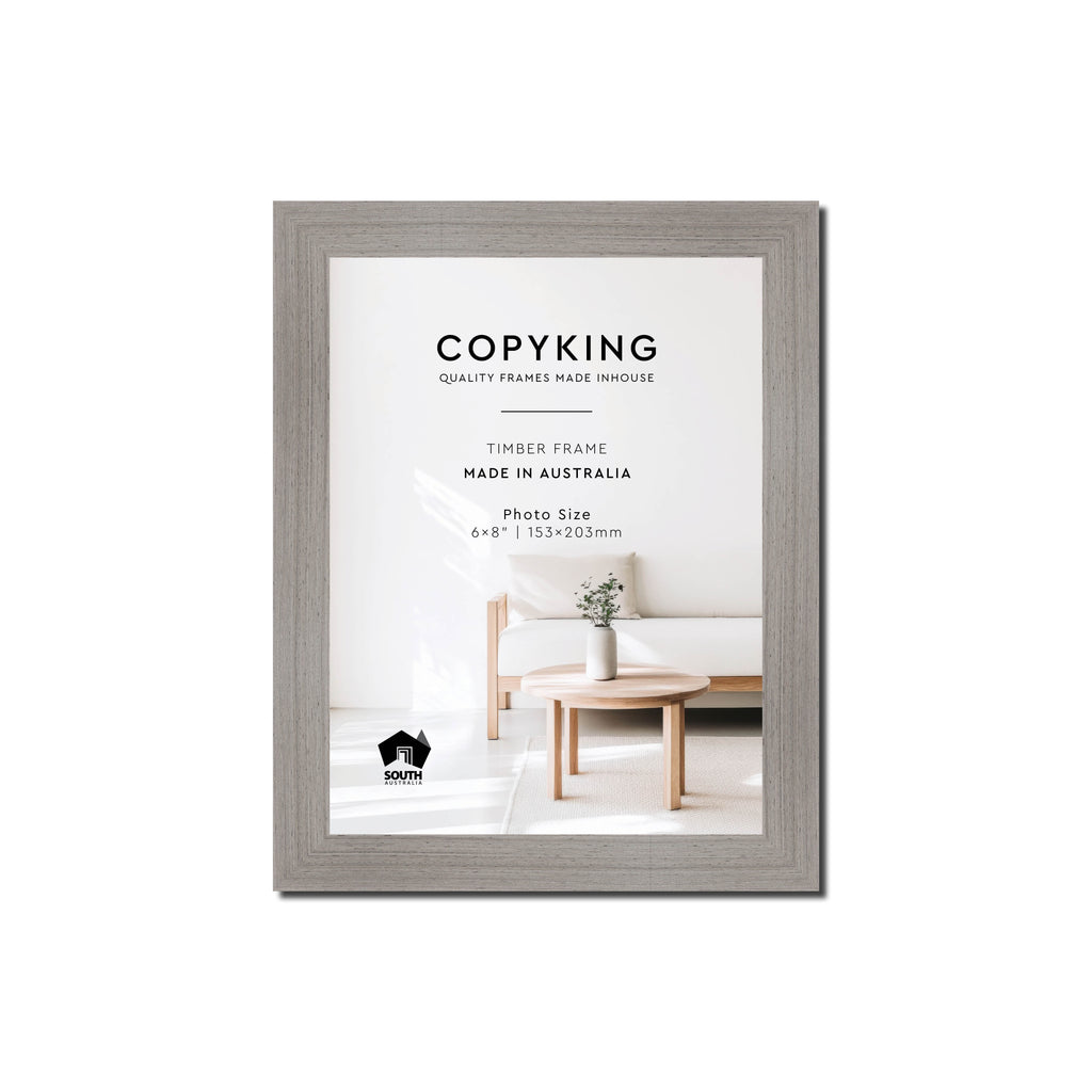 Grove Grey 20mm Wood Photo Frame - 6" x 8" (153mm x 203mm)
