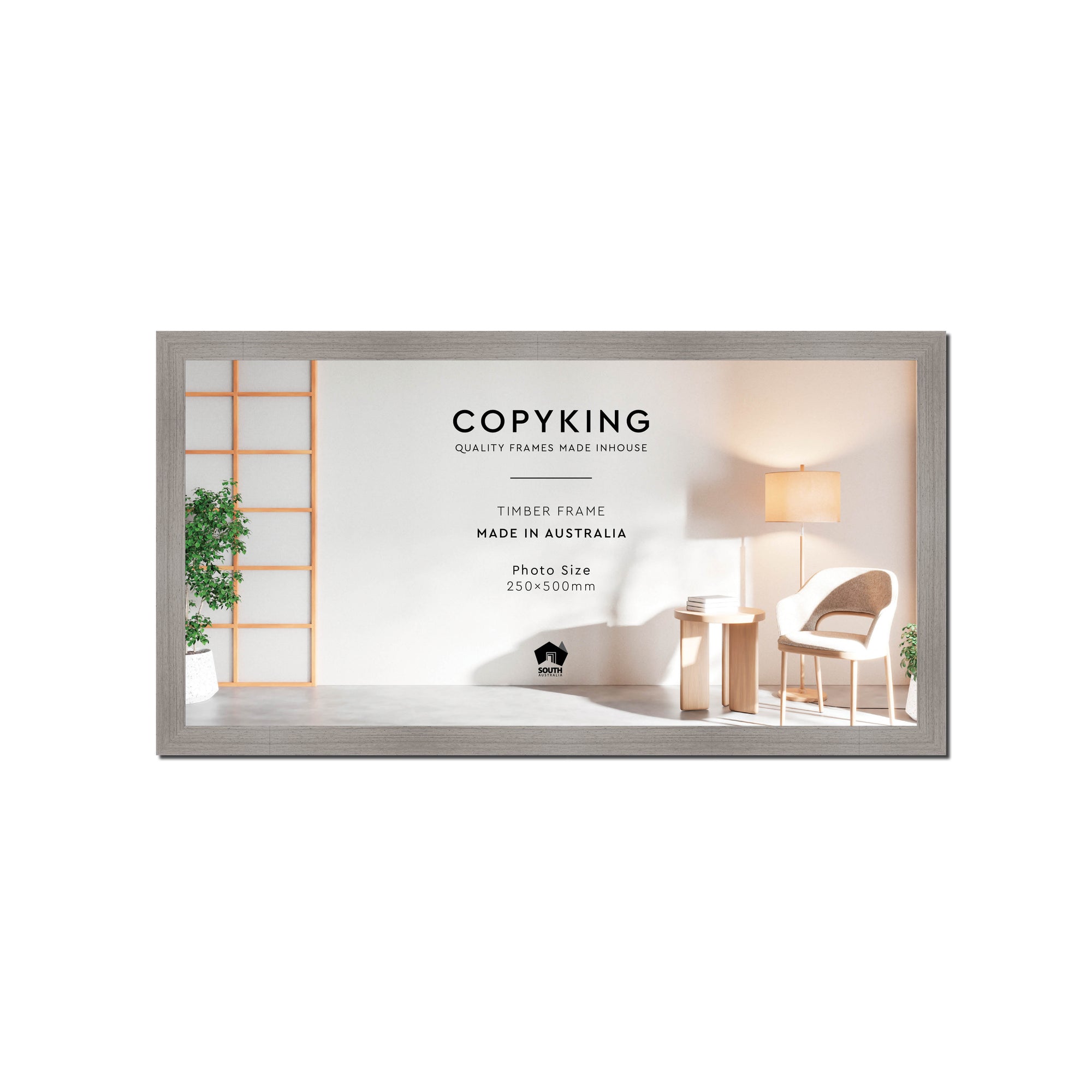 Grove Grey 20mm Wood Panoramic Photo Frame - 25cm x 50cm