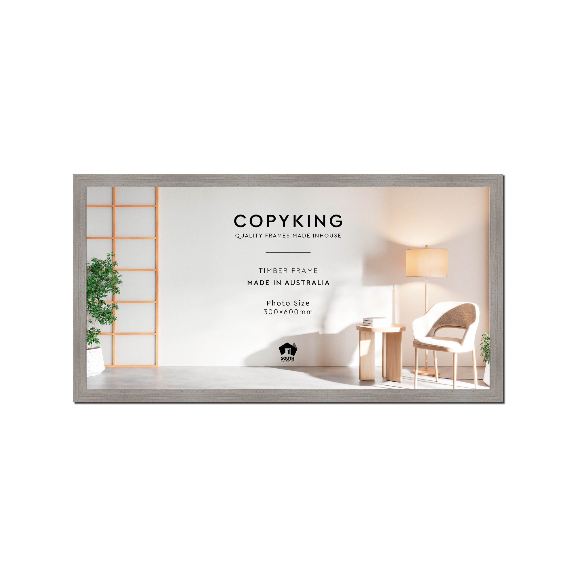 Grove Grey 20mm Wood Panoramic Photo Frame - 30cm x 60cm