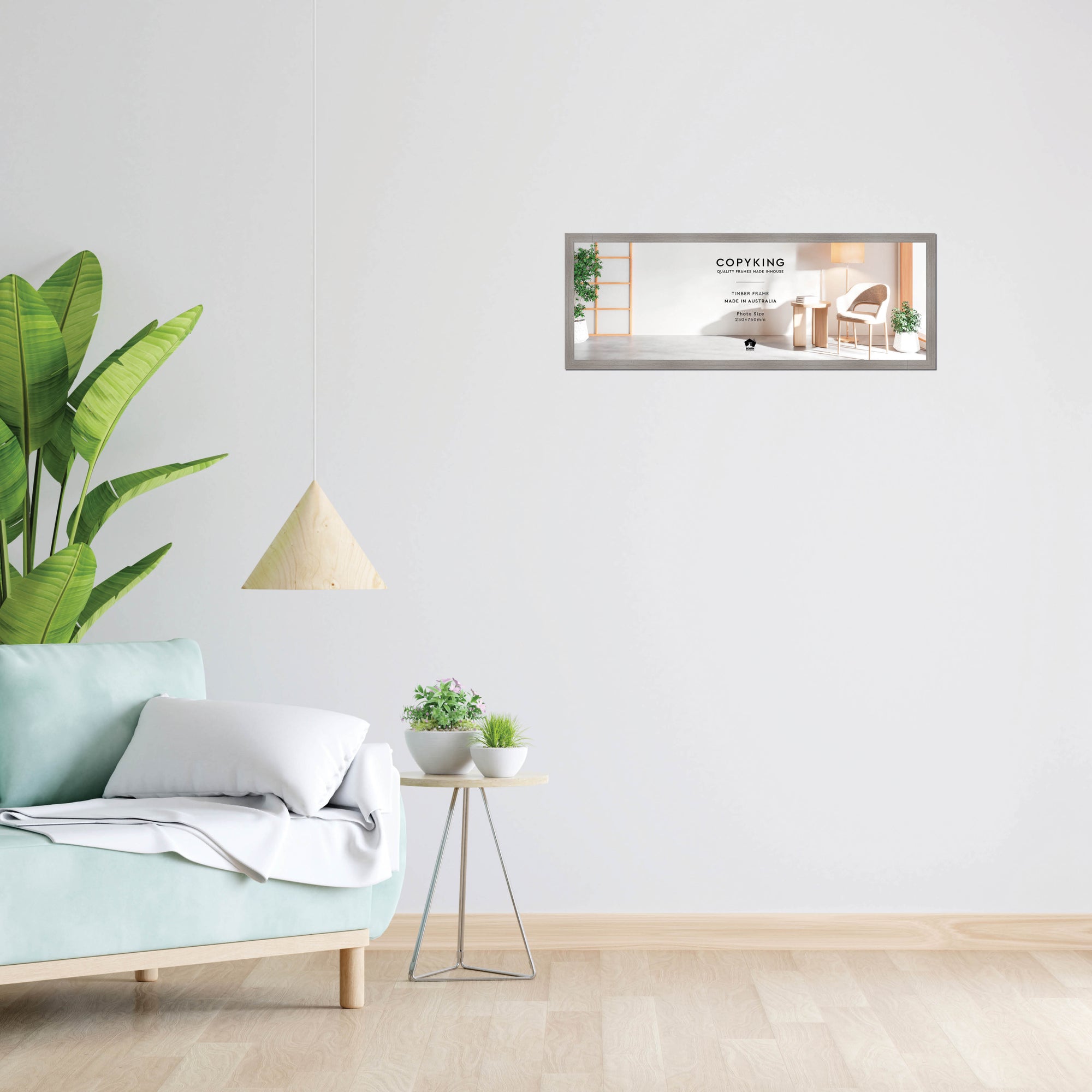 Grove Grey 20mm Wood Panoramic Photo Frame - 25cm x 75cm