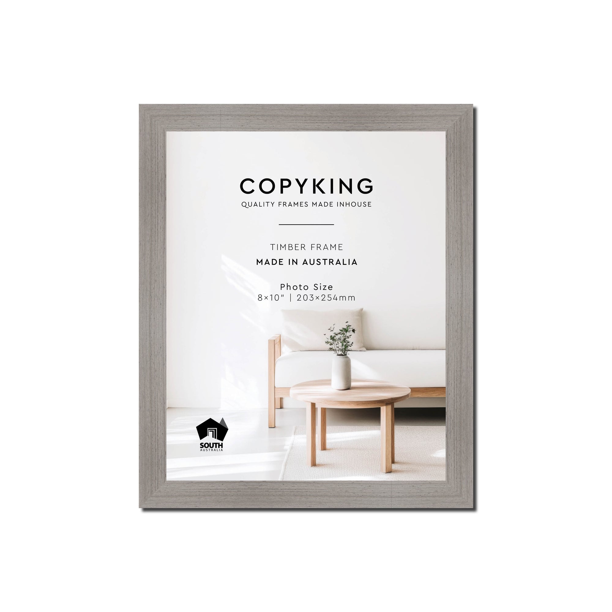 Grove Grey 20mm Wood Photo Frame - 8" x 10" (203mm x 254mm)