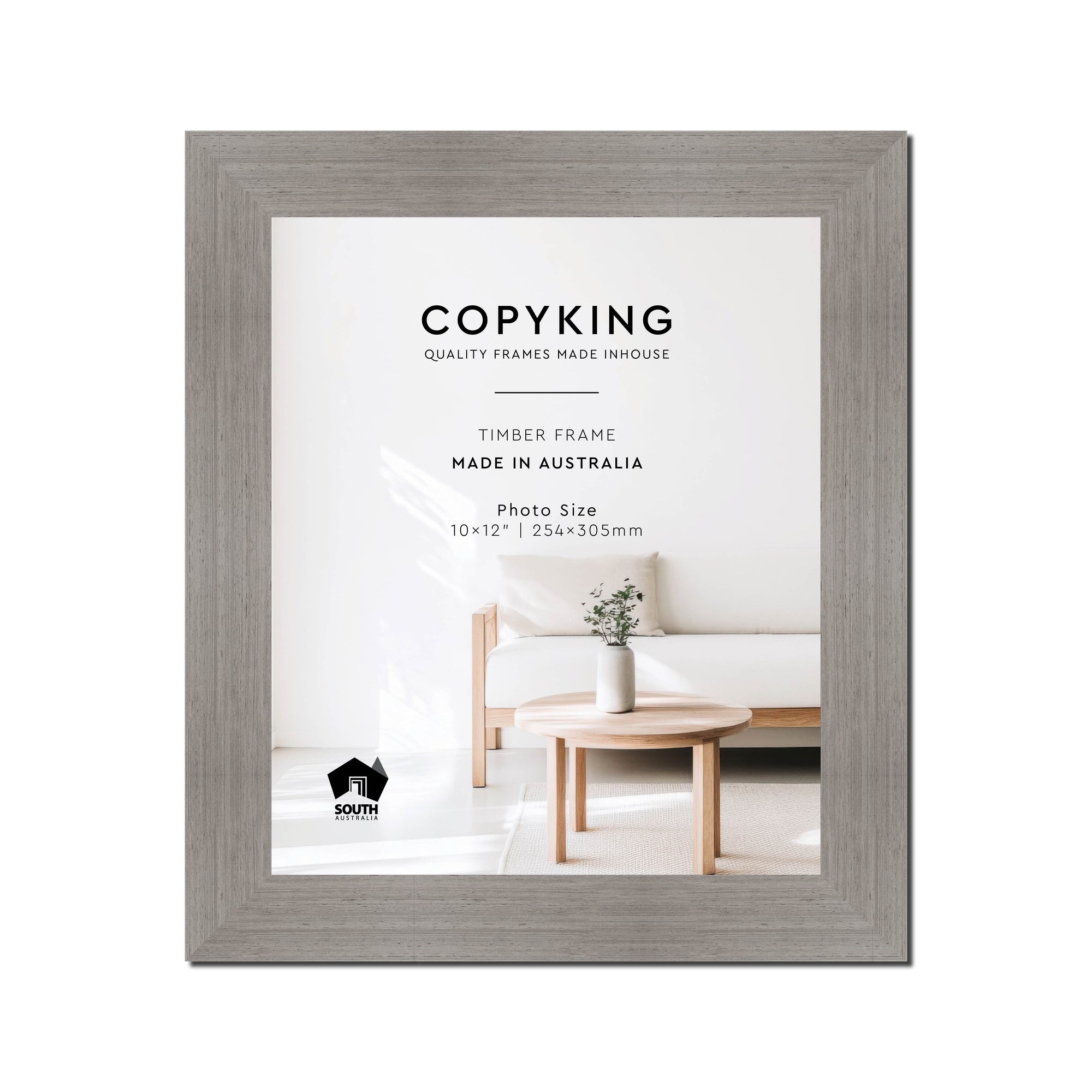 Grove Grey 40mm Wood Photo Frame - 10" x 12" (254mm x 305mm)