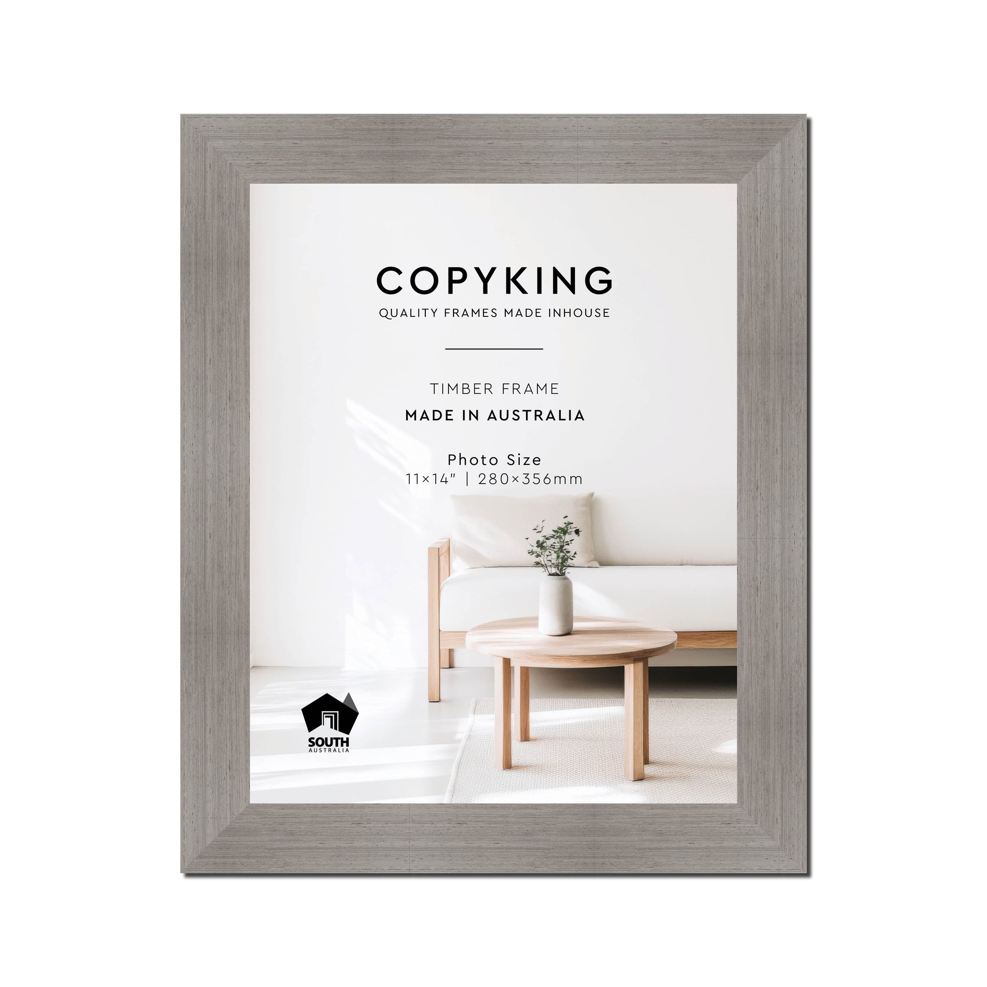 Grove Grey 40mm Wood Photo Frame - 11" x 14" (280mm x 356mm)
