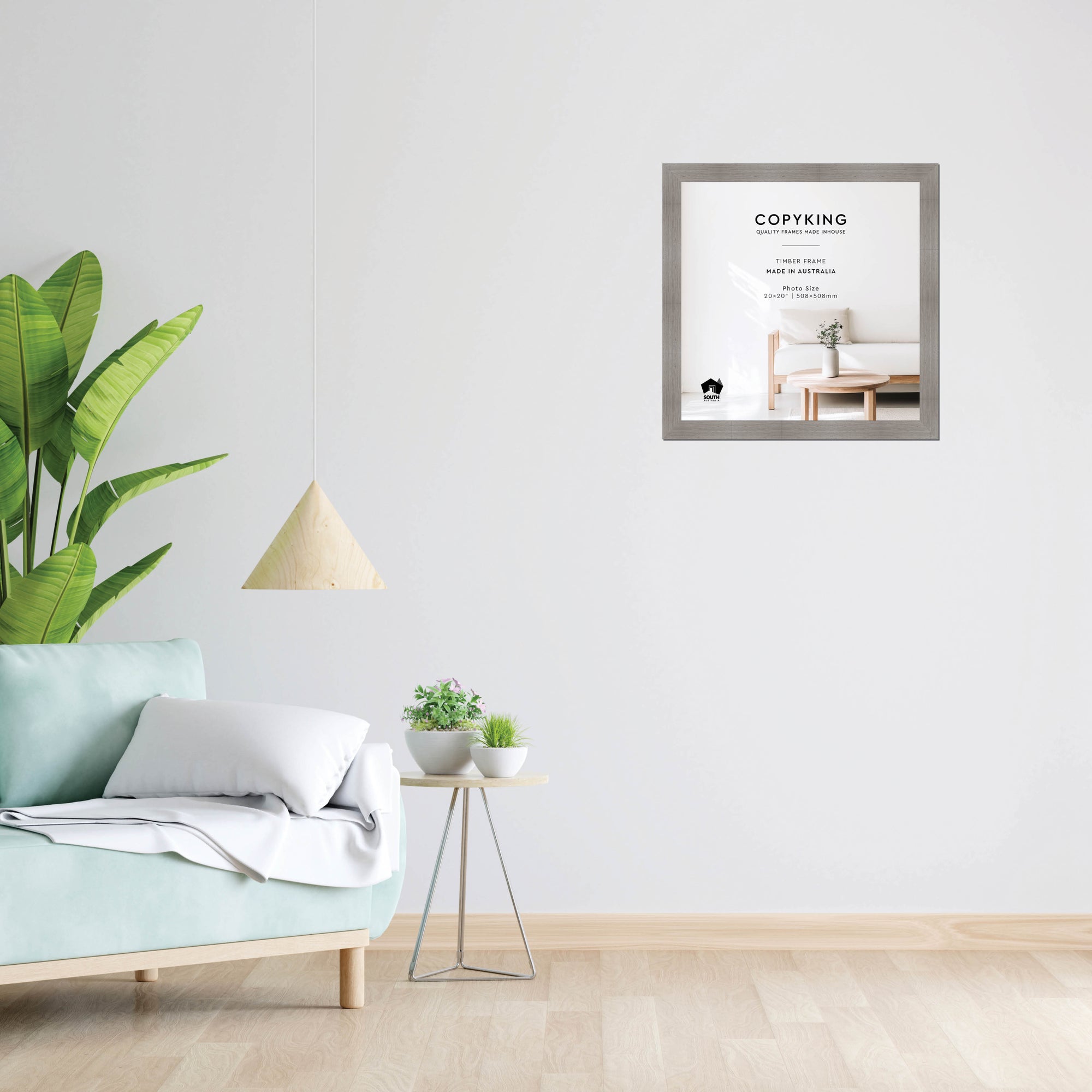 Grove Grey 40mm Wood Square Photo Frame - 20" x 20" (508mm x 508mm)