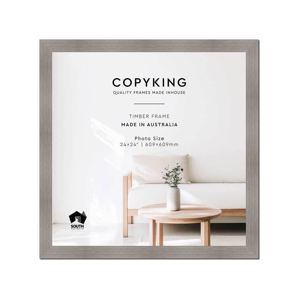 Grove Grey 40mm Wood Square Photo Frame - 24" x 24" (609mm x 609mm)