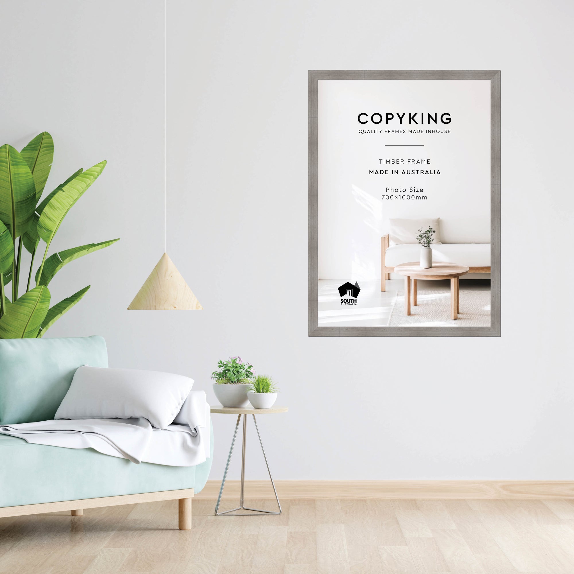 Grove Grey 40mm Wood Poster Frame - 70cm x 100cm