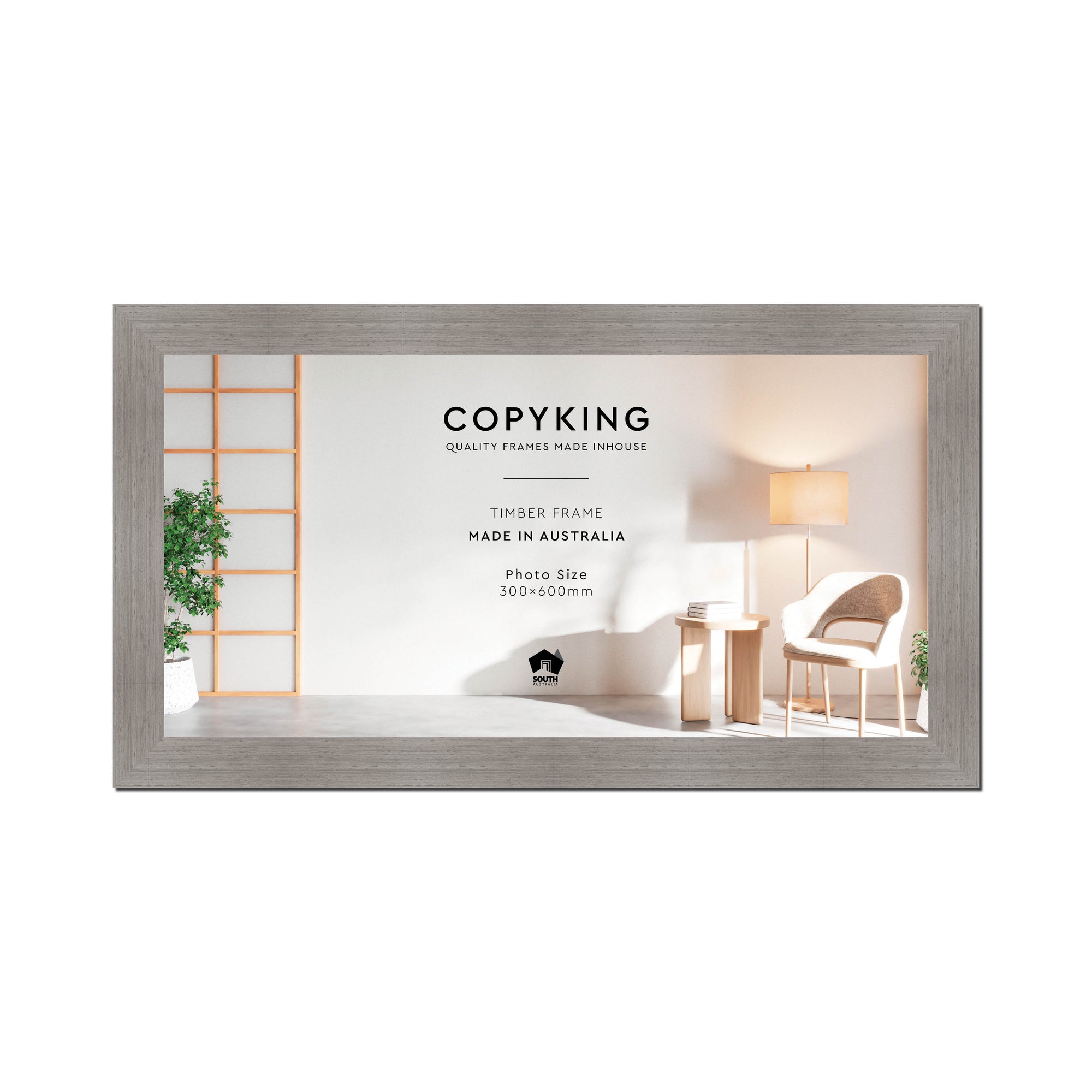 Grove Grey 40mm Wood Panoramic Photo Frame - 30cm x 60cm