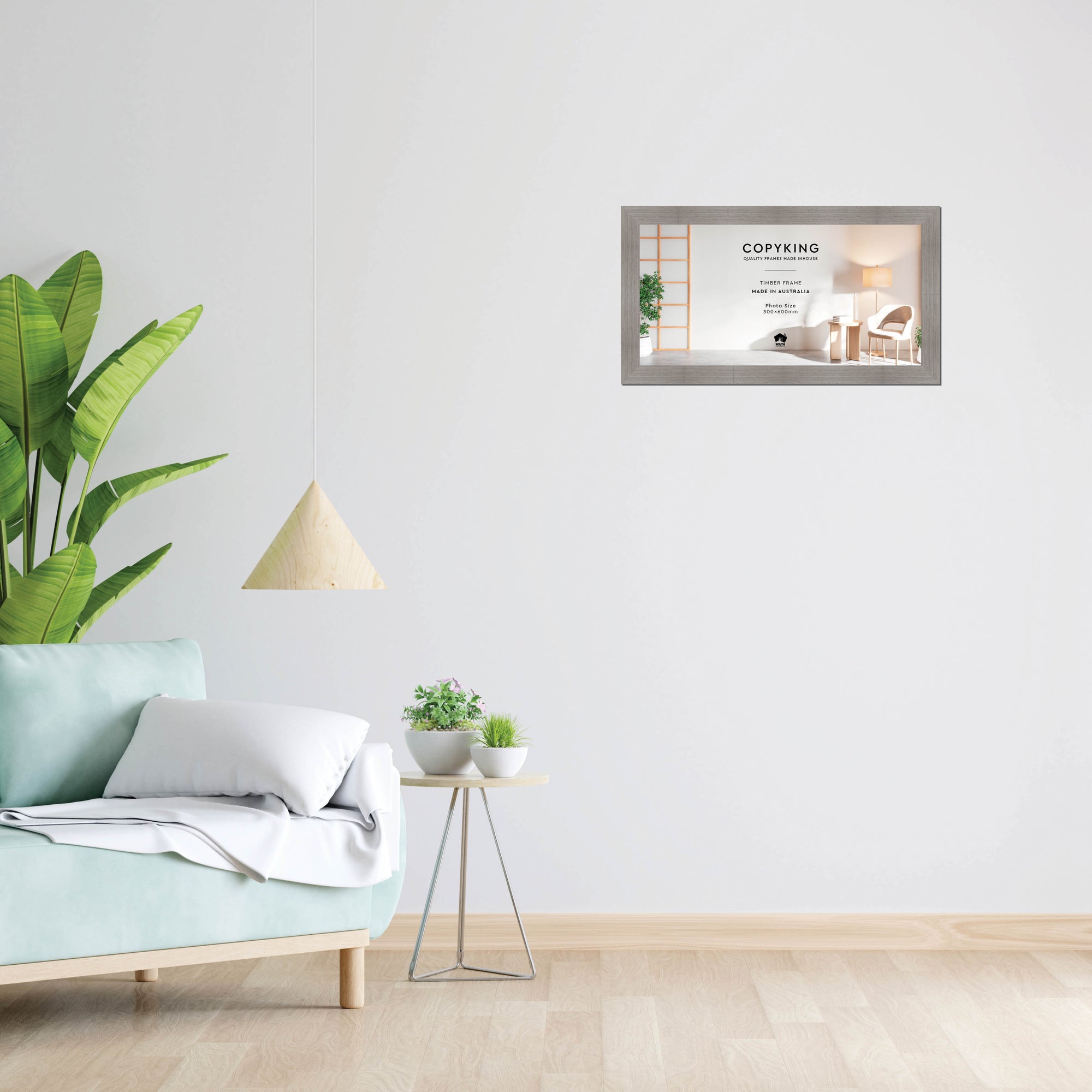 Grove Grey 40mm Wood Panoramic Photo Frame - 30cm x 60cm