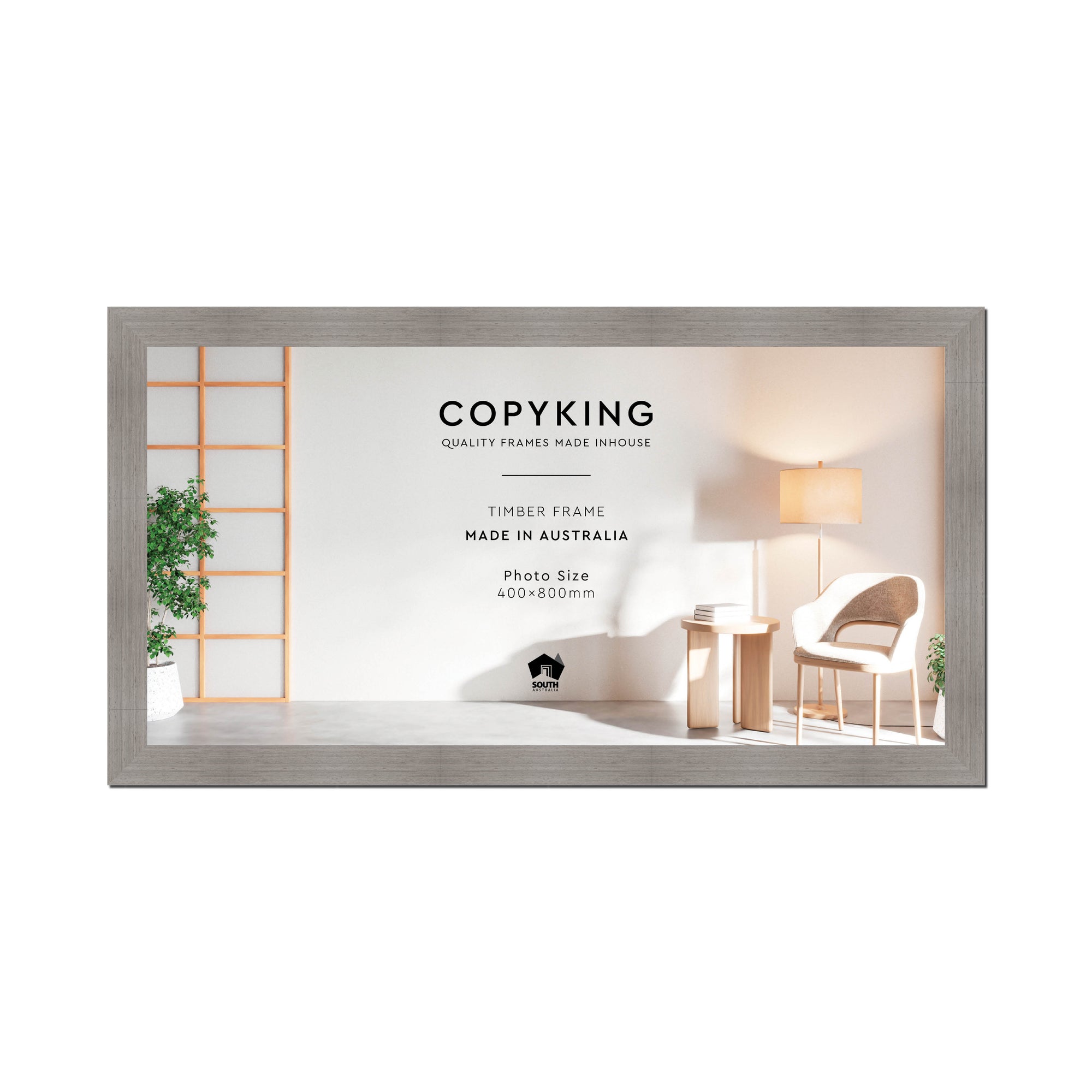 Grove Grey 40mm Wood Panoramic Photo Frame - 40cm x 80cm