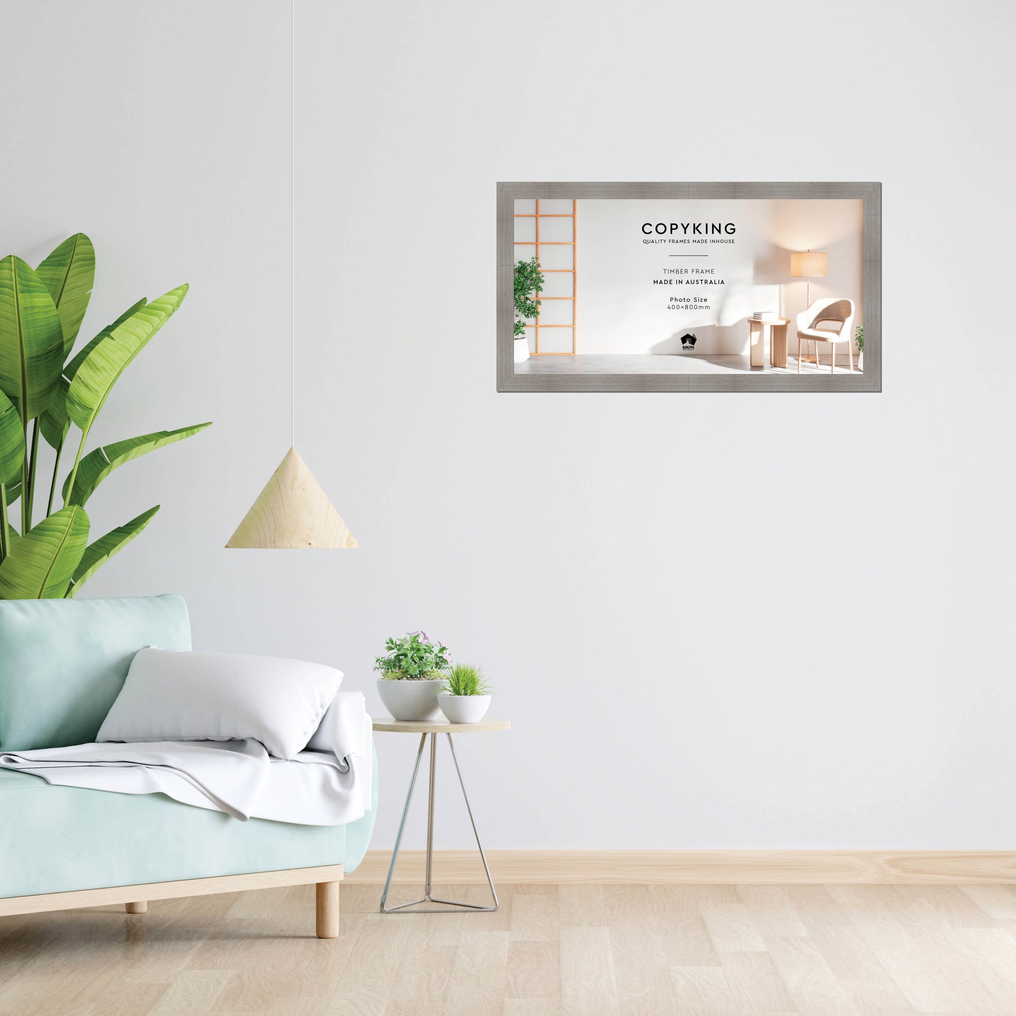 Grove Grey 40mm Wood Panoramic Photo Frame - 40cm x 80cm