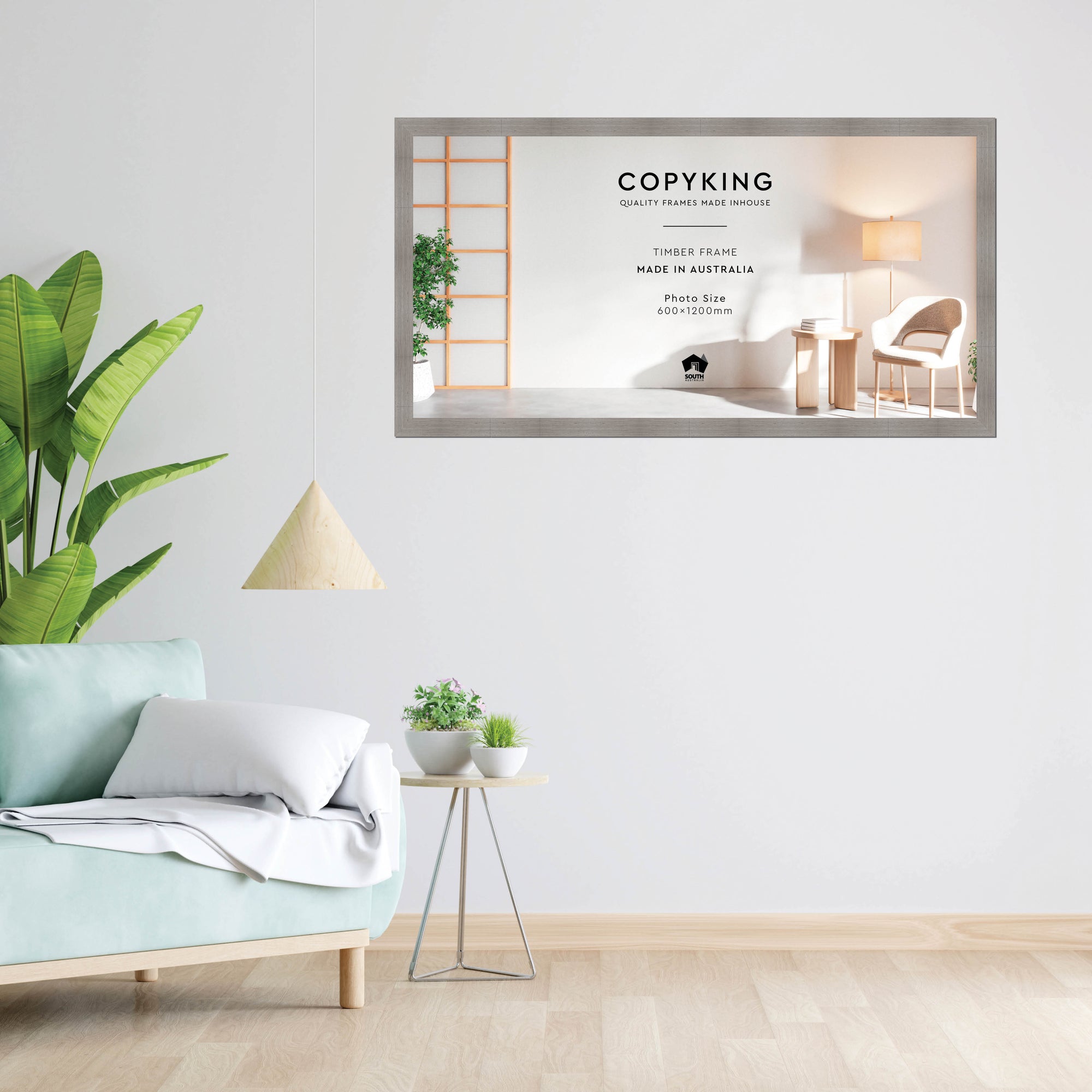 Grove Grey 40mm Wood Panoramic Photo Frame - 60cm x 120cm