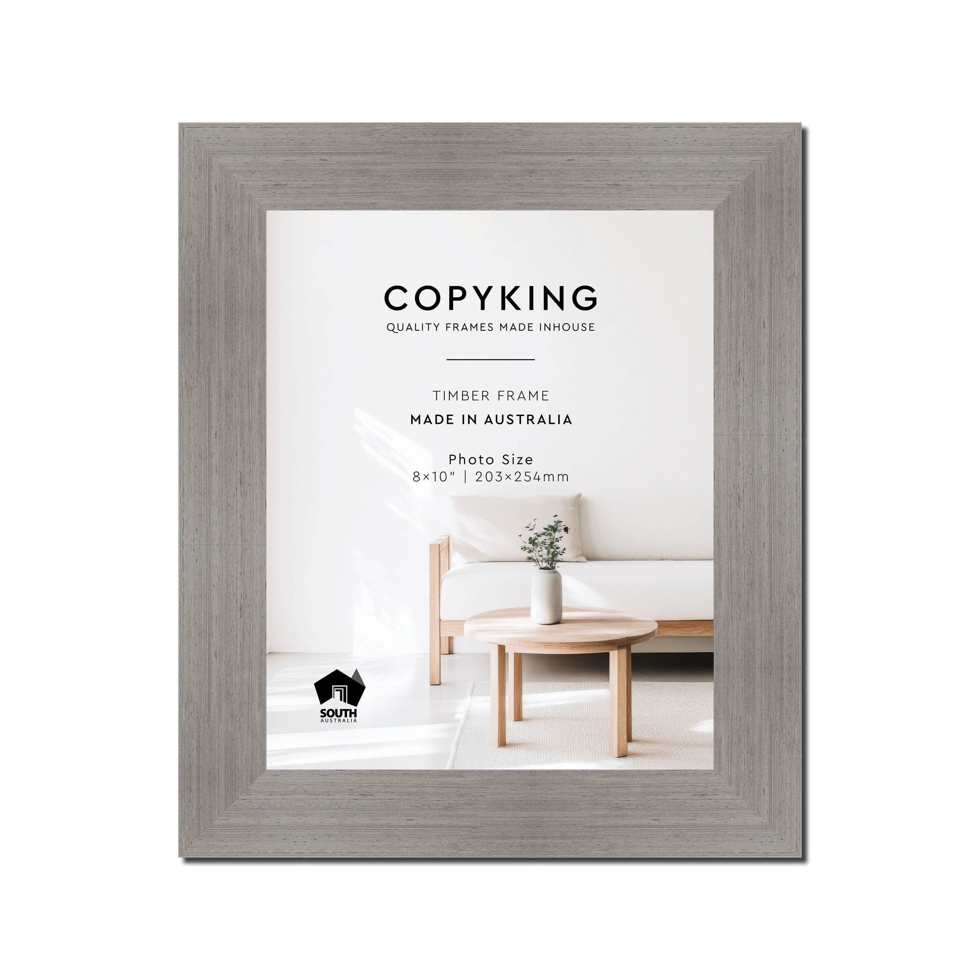 Grove Grey 40mm Wood Photo Frame - 8" x 10" (203mm x 254mm)