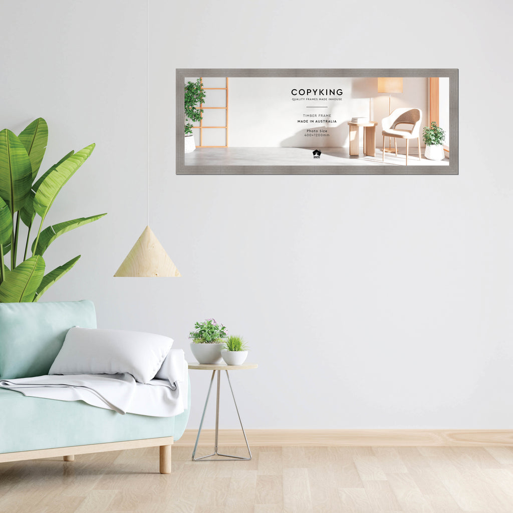 Grove Grey 40mm Wood Panoramic Photo Frame - 40cm x 120cm