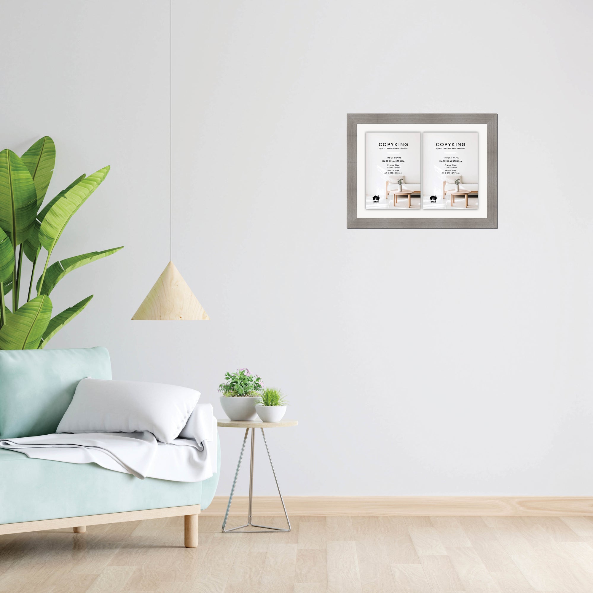 Grove Grey 40mm Wood Certificate Frame - 370mm x 510mm - 2 Certificates (A4)