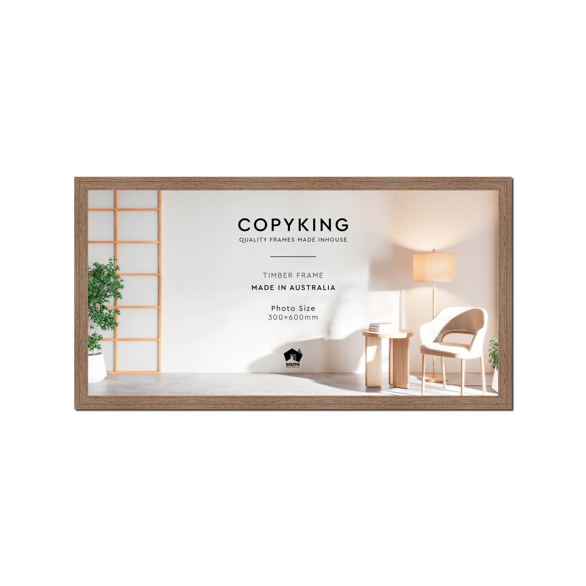 Grove Taupe 20mm Wood Panoramic Photo Frame - 30cm x 60cm