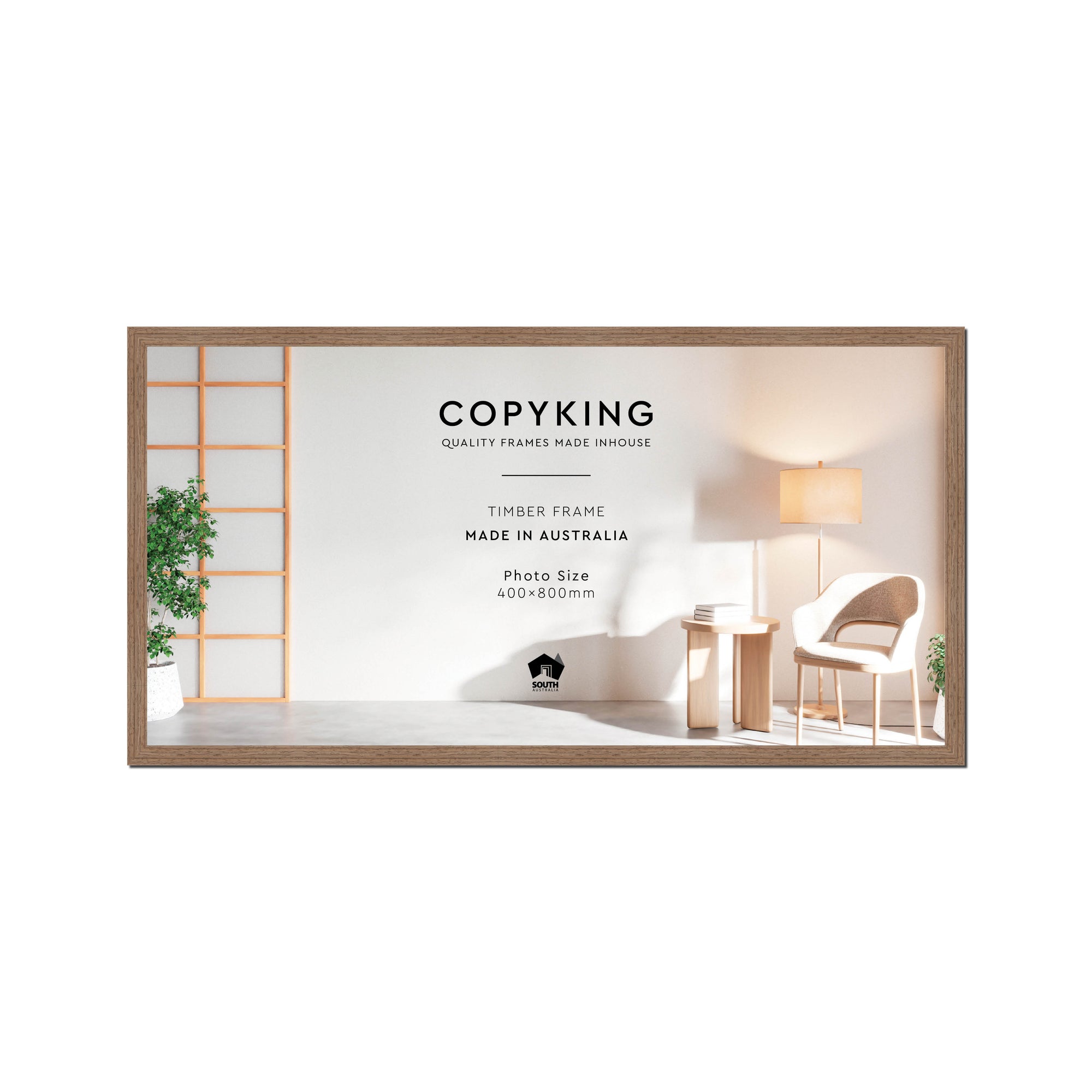 Grove Taupe 20mm Wood Panoramic Photo Frame - 40cm x 80cm