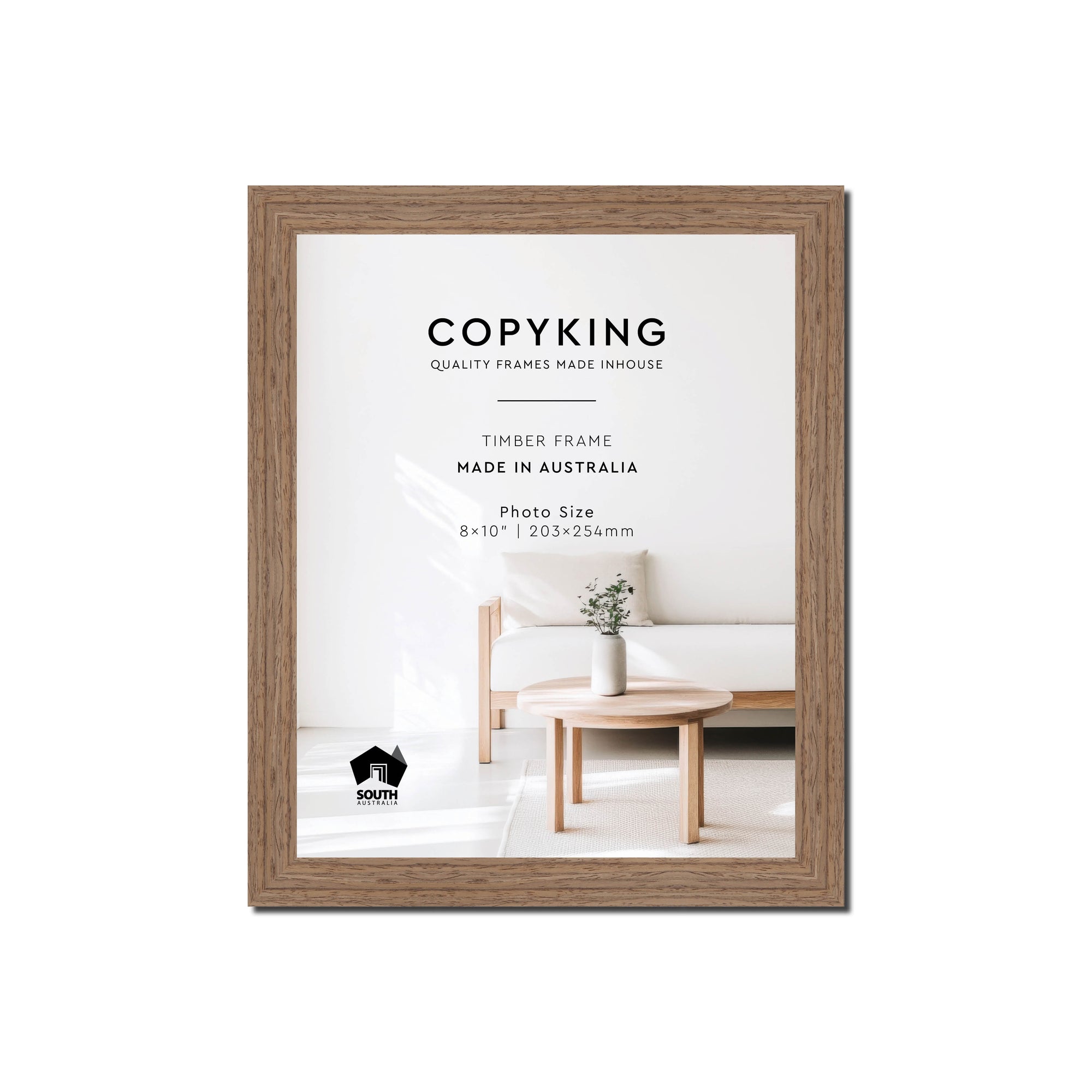 Grove Taupe 20mm Wood Photo Frame - 8" x 10" (203mm x 254mm)