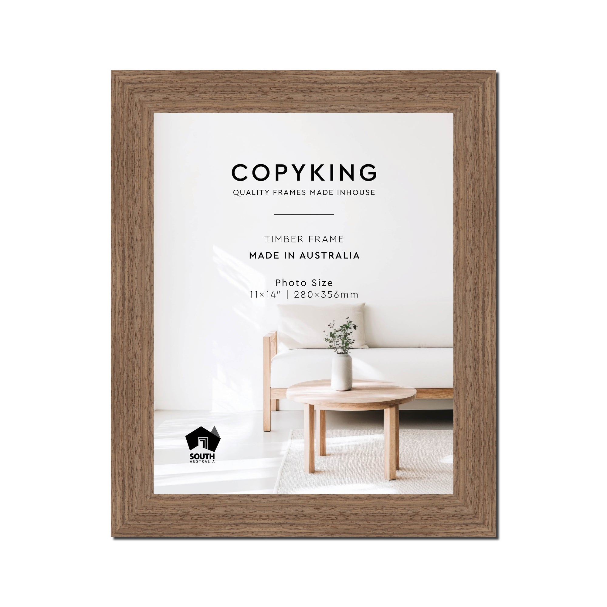 Grove Taupe 40mm Wood Photo Frame - 11" x 14" (280mm x 356mm)