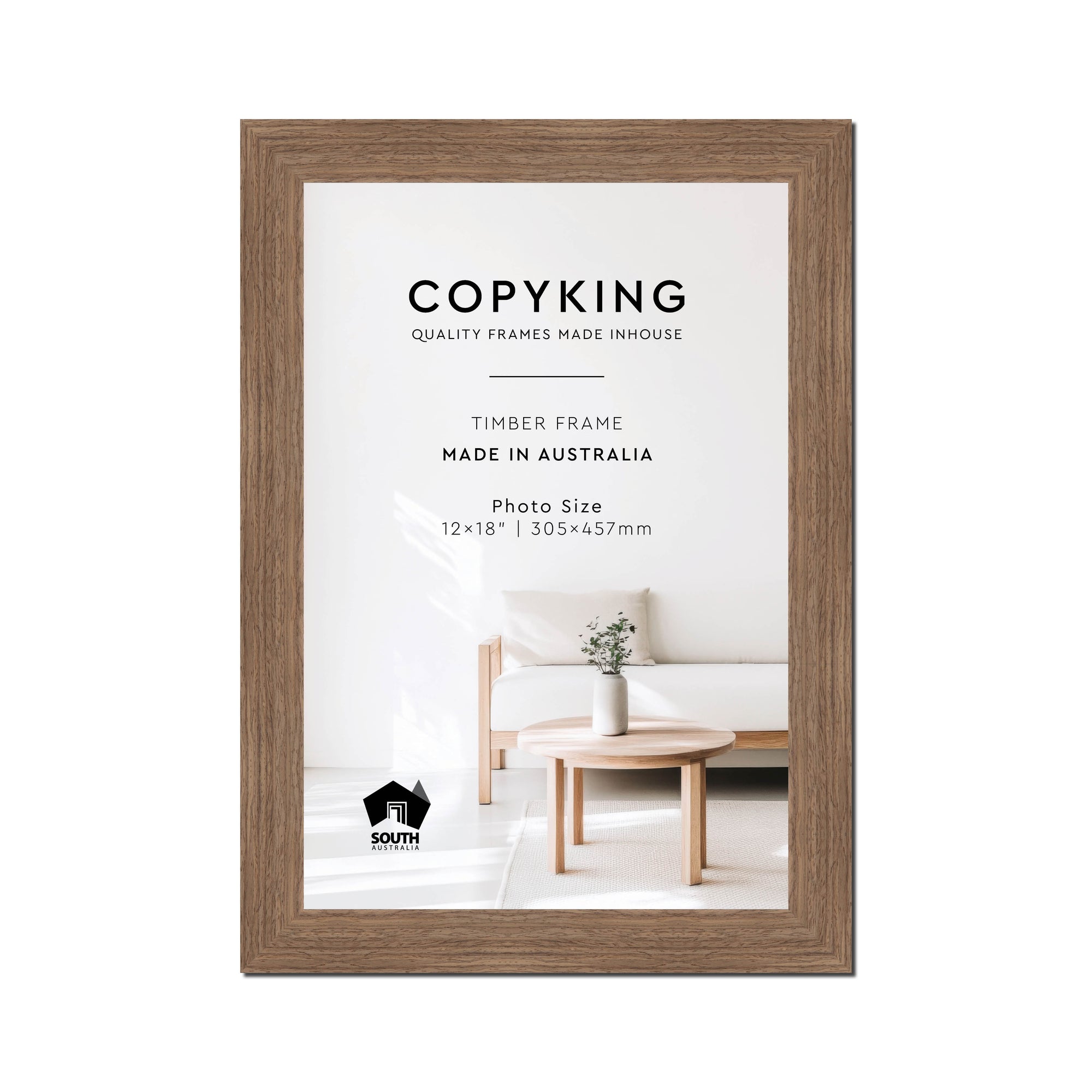 Grove Taupe 40mm Wood Photo Frame - 12" x 18" (305mm x 457mm)