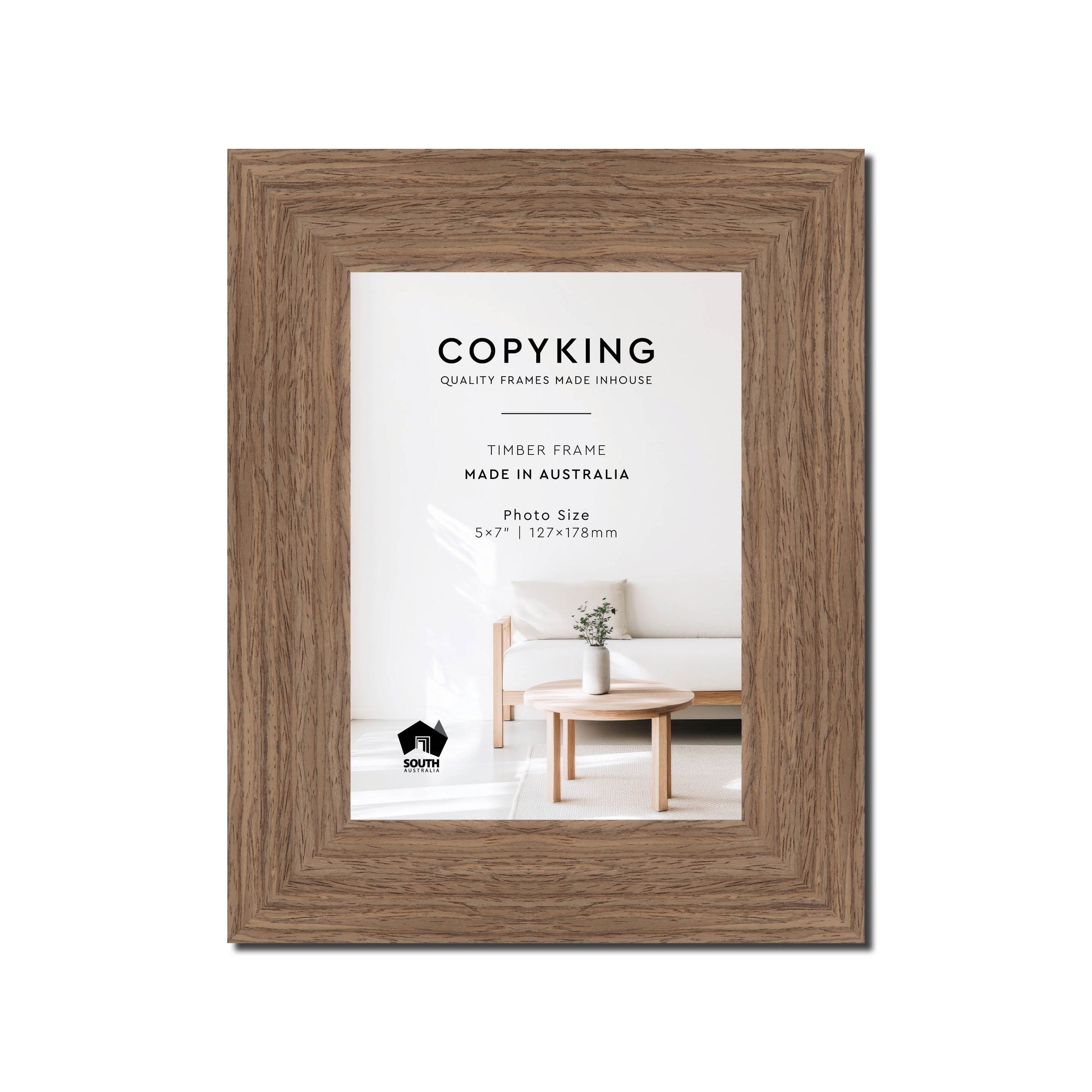 Grove Taupe 40mm Wood Photo Frame - 5" x 7" (127mm x 178mm)
