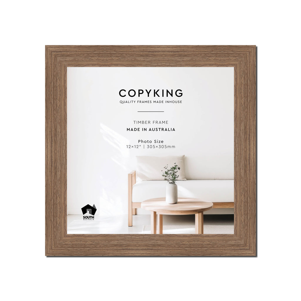 Grove Taupe 40mm Wood Square Photo Frame - 12" x 12" (305mm x 305mm)
