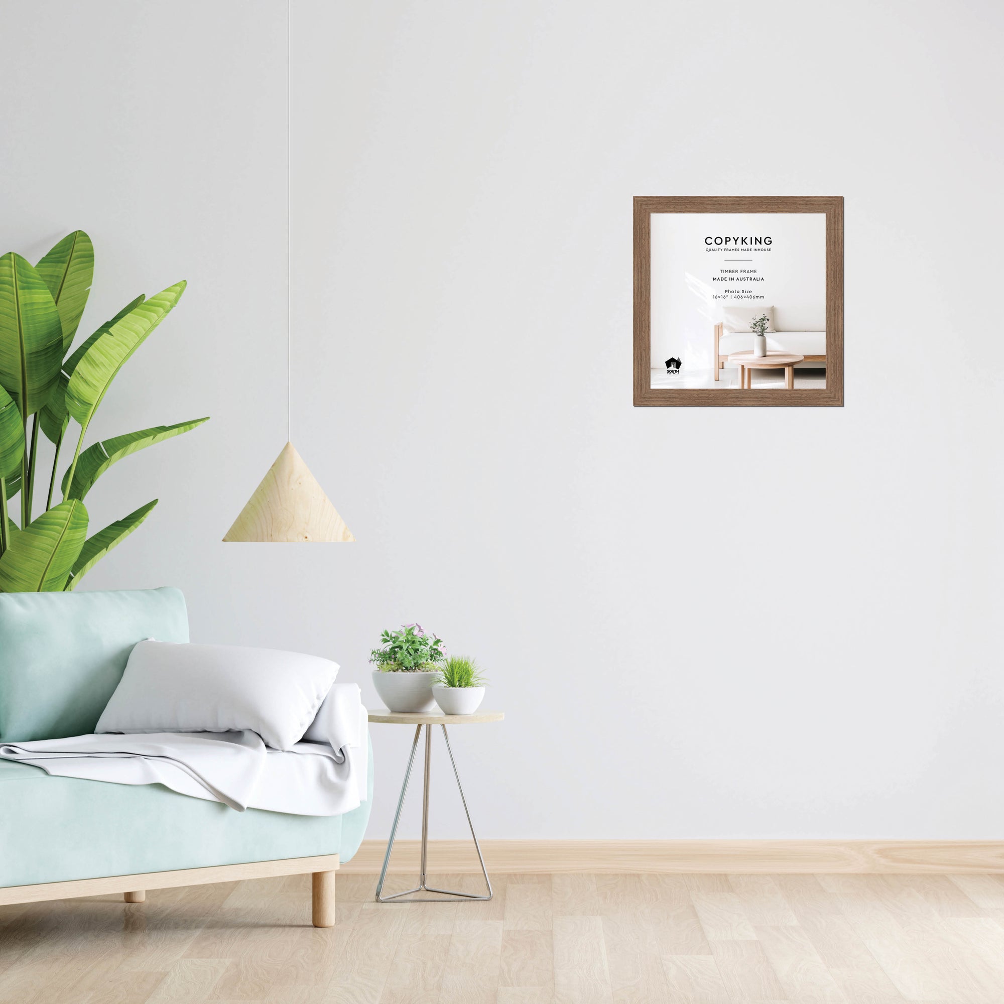 Grove Taupe 40mm Wood Square Photo Frame - 16" x 16" (406mm x 406mm)