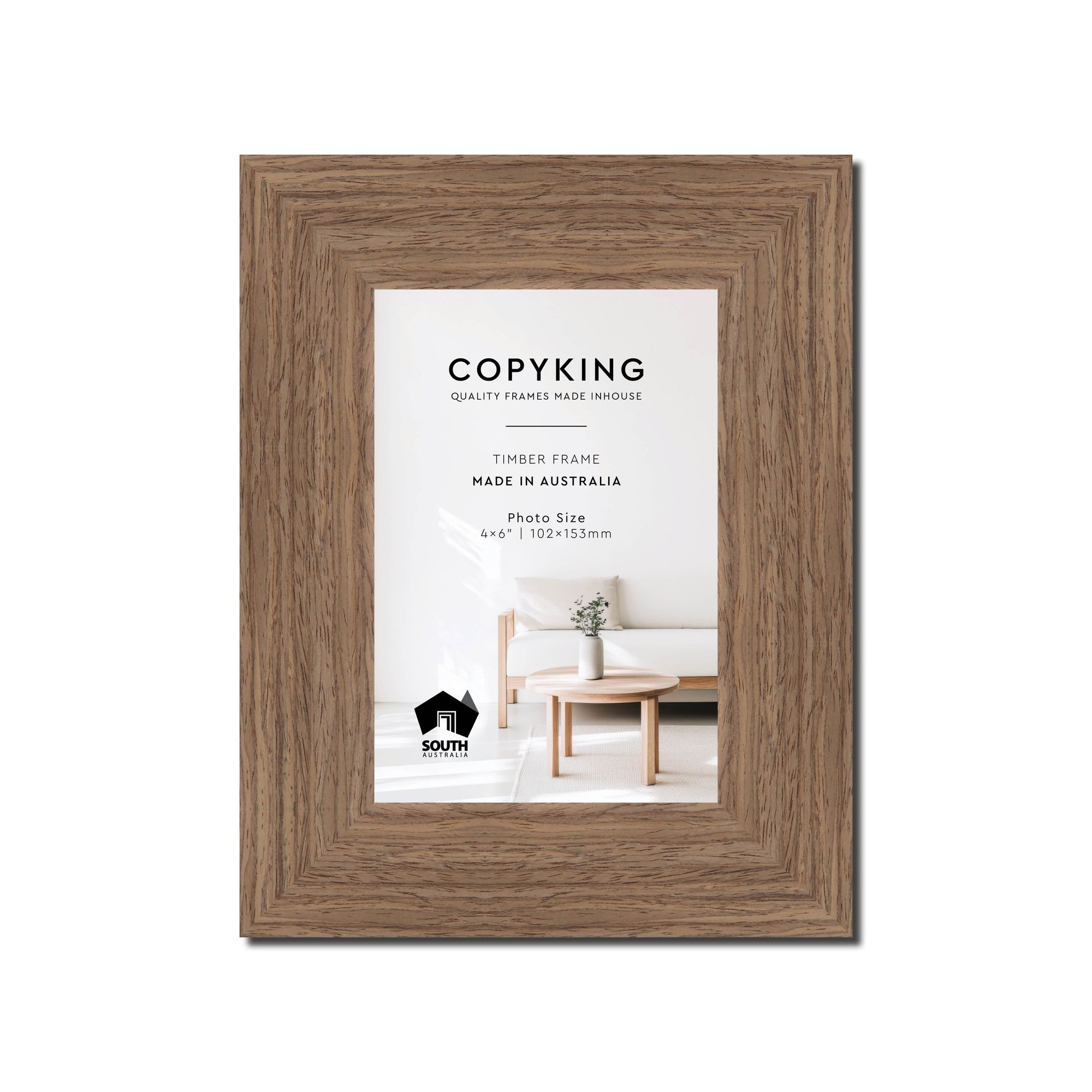 Grove Taupe 40mm Wood Photo Frame - 4" x 6" (102mm x 153mm)