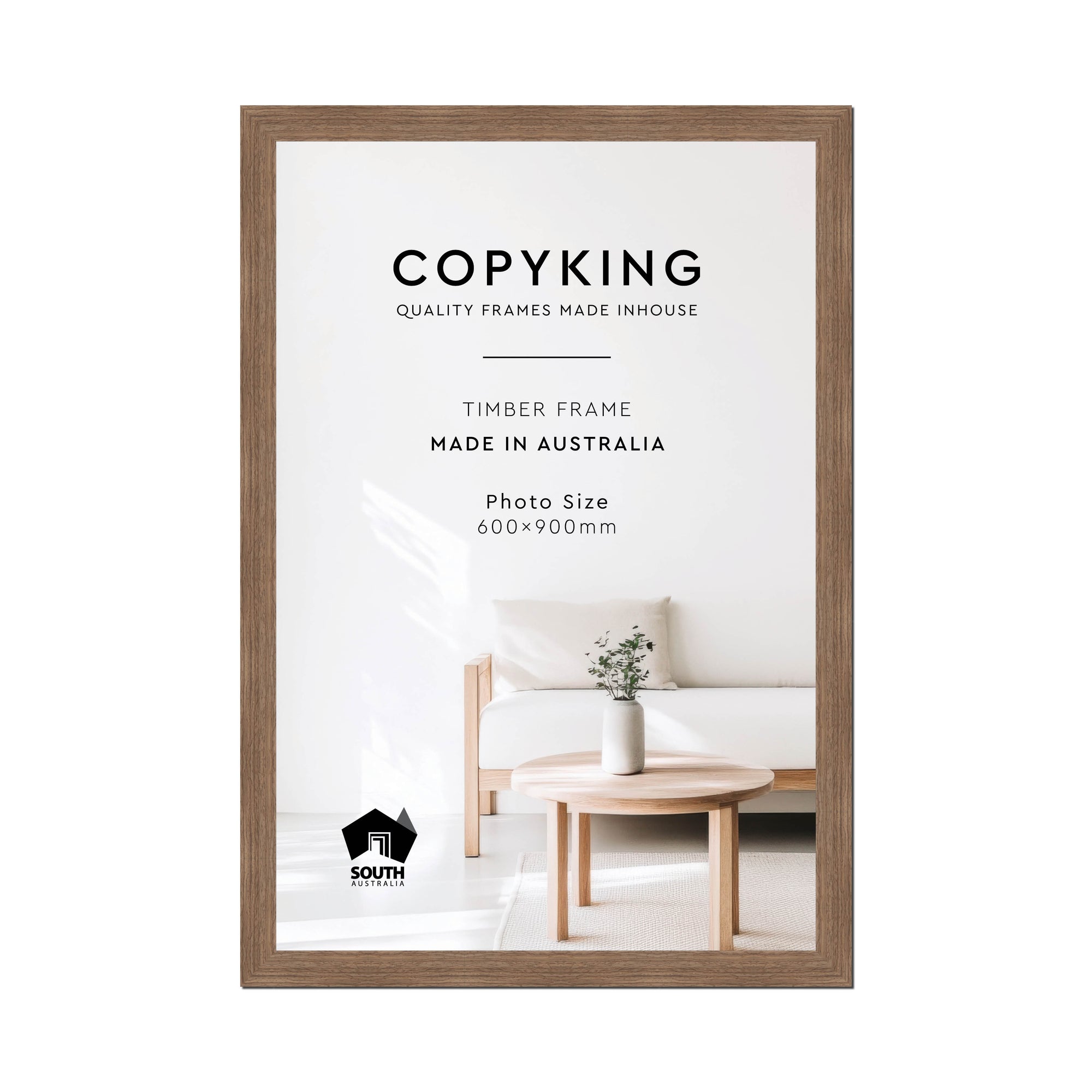 Grove Taupe 40mm Wood Poster Frame - 60cm x 90cm