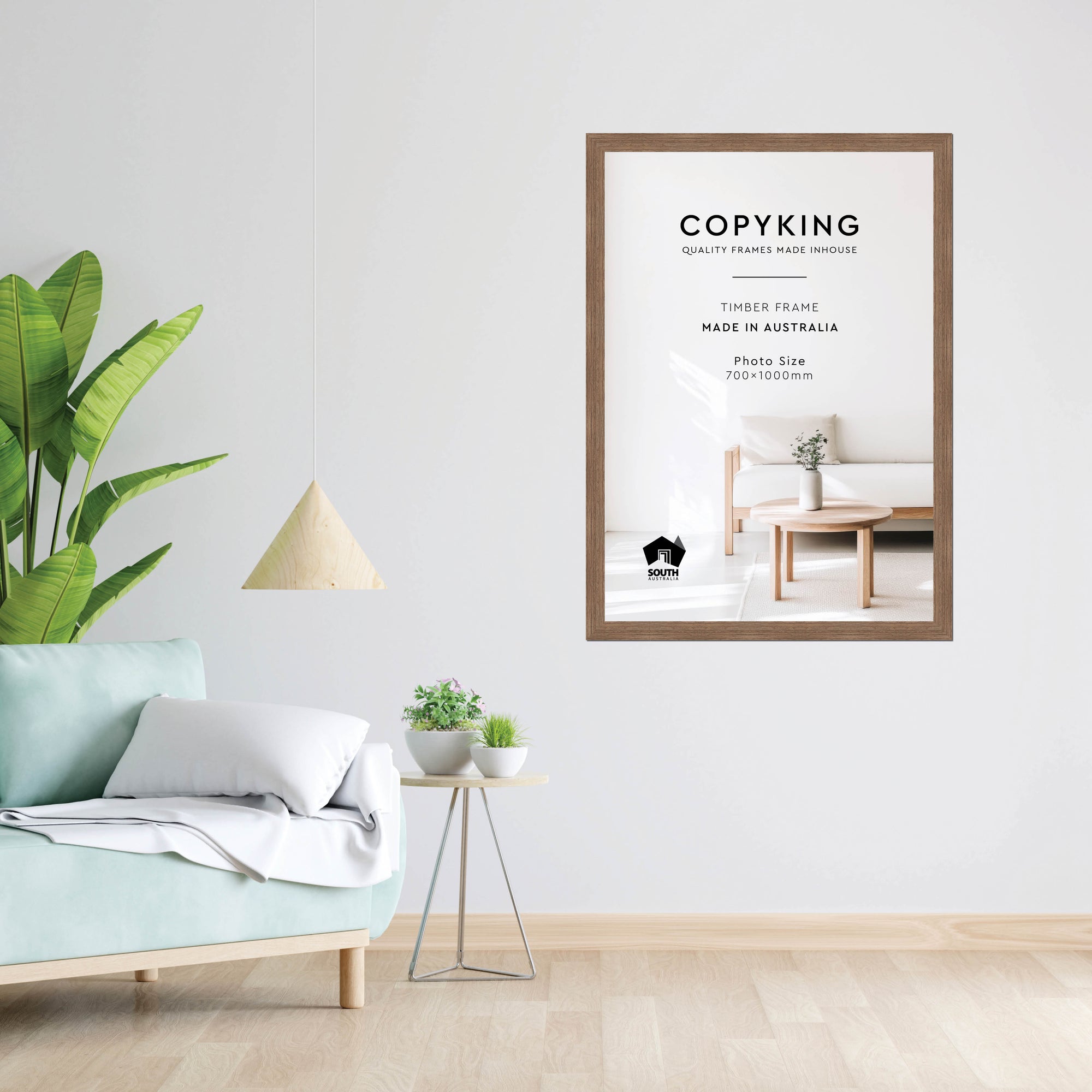 Grove Taupe 40mm Wood Poster Frame - 70cm x 100cm