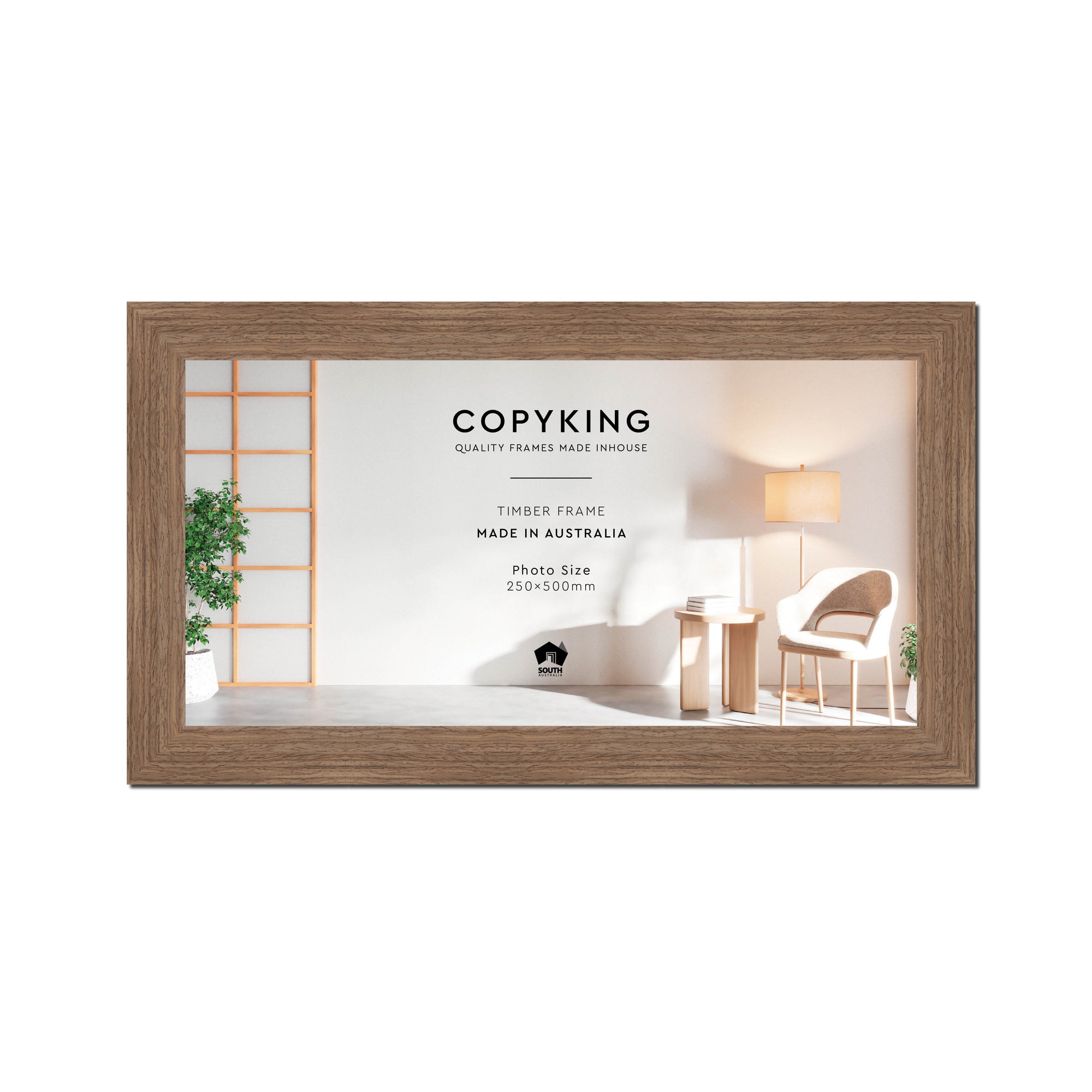 Grove Taupe 40mm Wood Panoramic Photo Frame - 25cm x 50cm