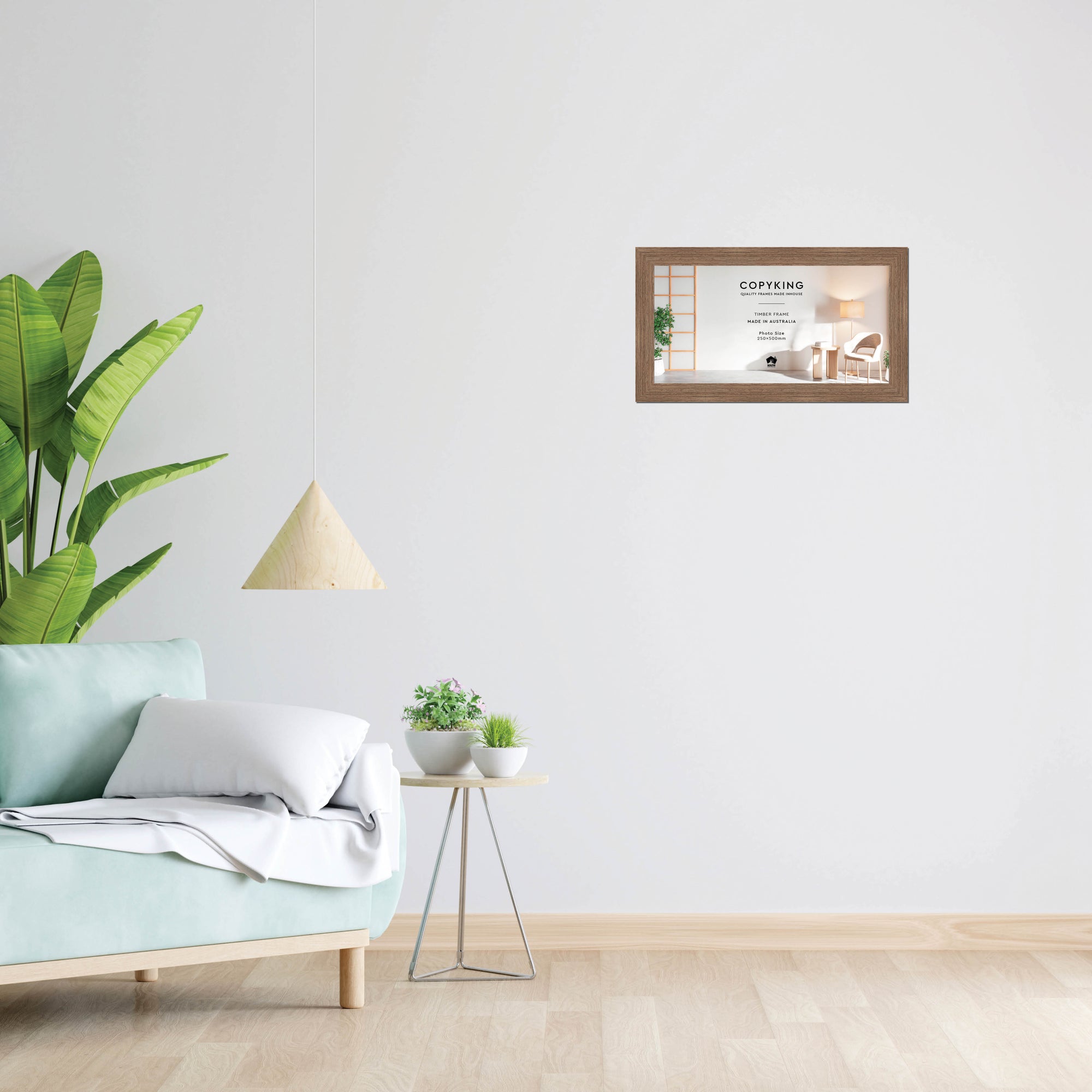 Grove Taupe 40mm Wood Panoramic Photo Frame - 25cm x 50cm