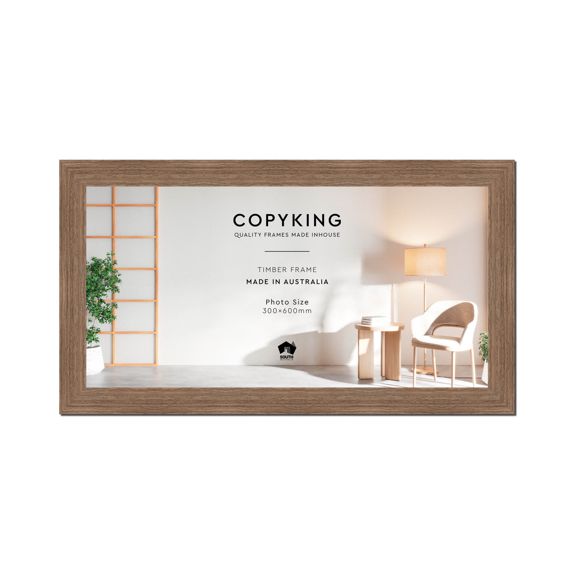 Grove Taupe 40mm Wood Panoramic Photo Frame - 30cm x 60cm