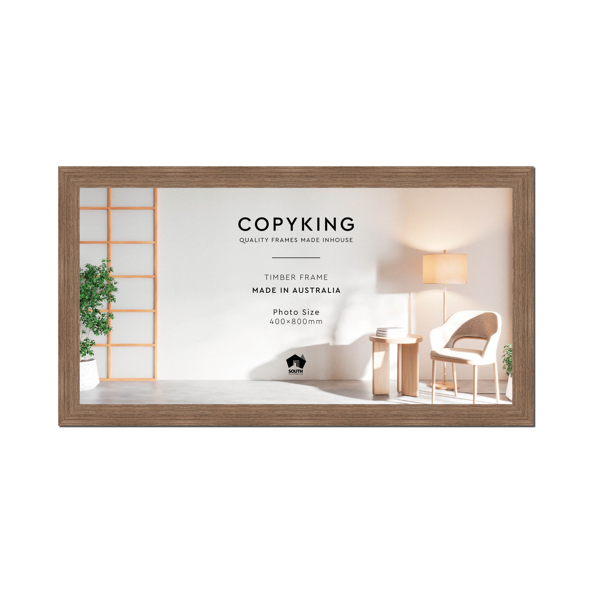 Grove Taupe 40mm Wood Panoramic Photo Frame - 40cm x 80cm