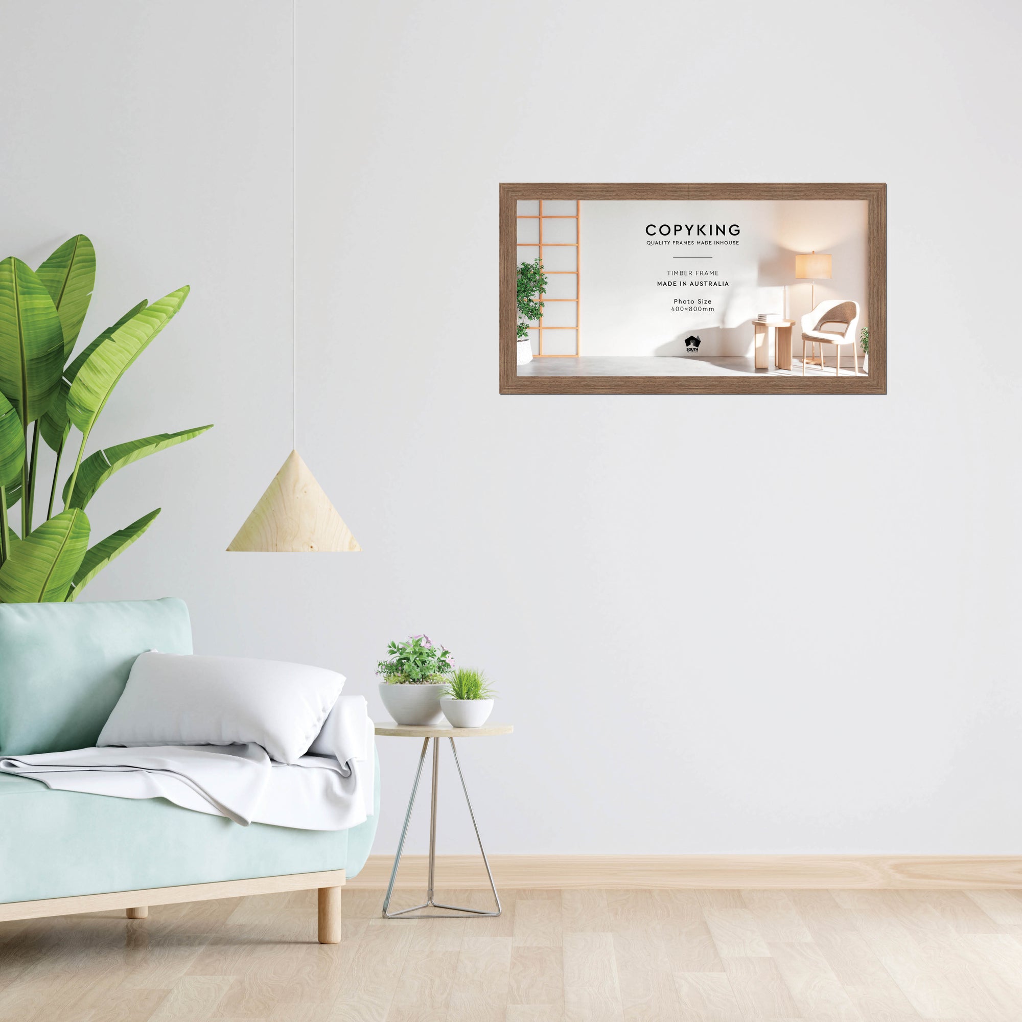Grove Taupe 40mm Wood Panoramic Photo Frame - 40cm x 80cm