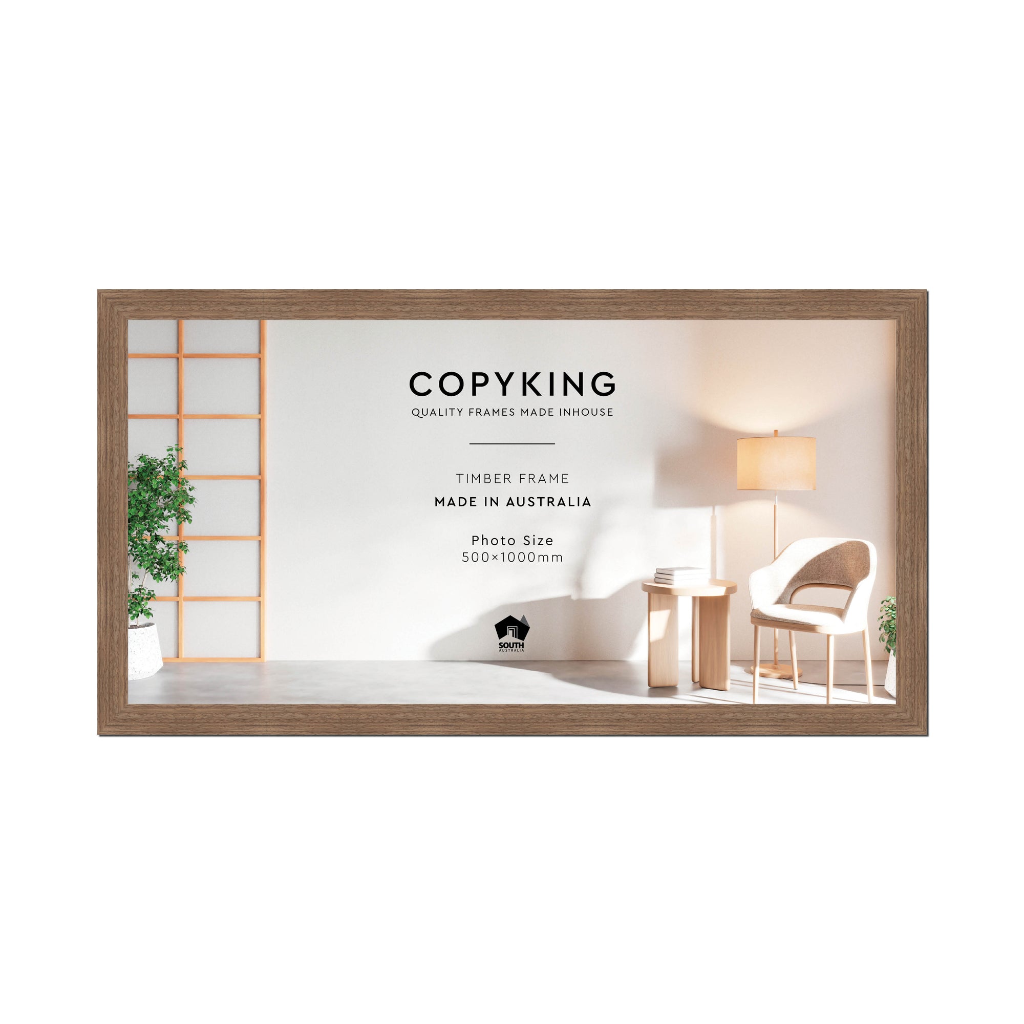 Grove Taupe 40mm Wood Panoramic Photo Frame - 50cm x 100cm