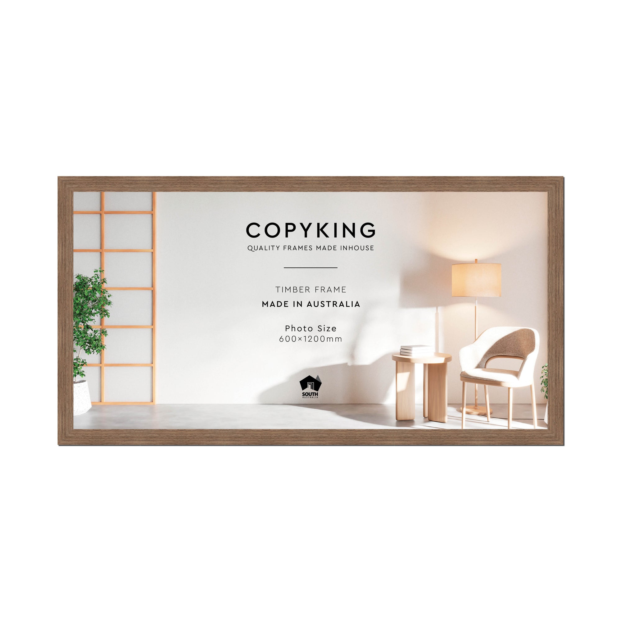 Grove Taupe 40mm Wood Panoramic Photo Frame - 60cm x 120cm
