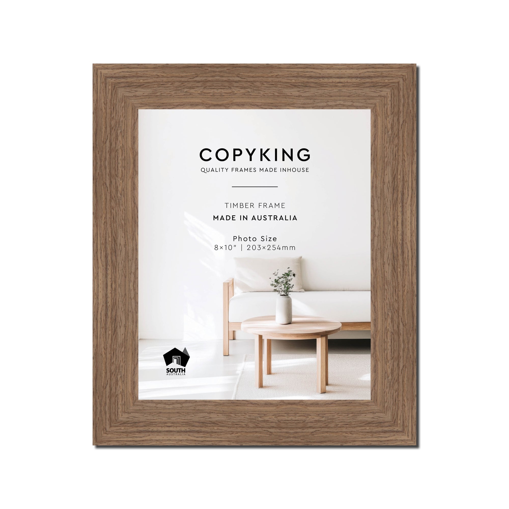 Grove Taupe 40mm Wood Photo Frame - 8" x 10" (203mm x 254mm)