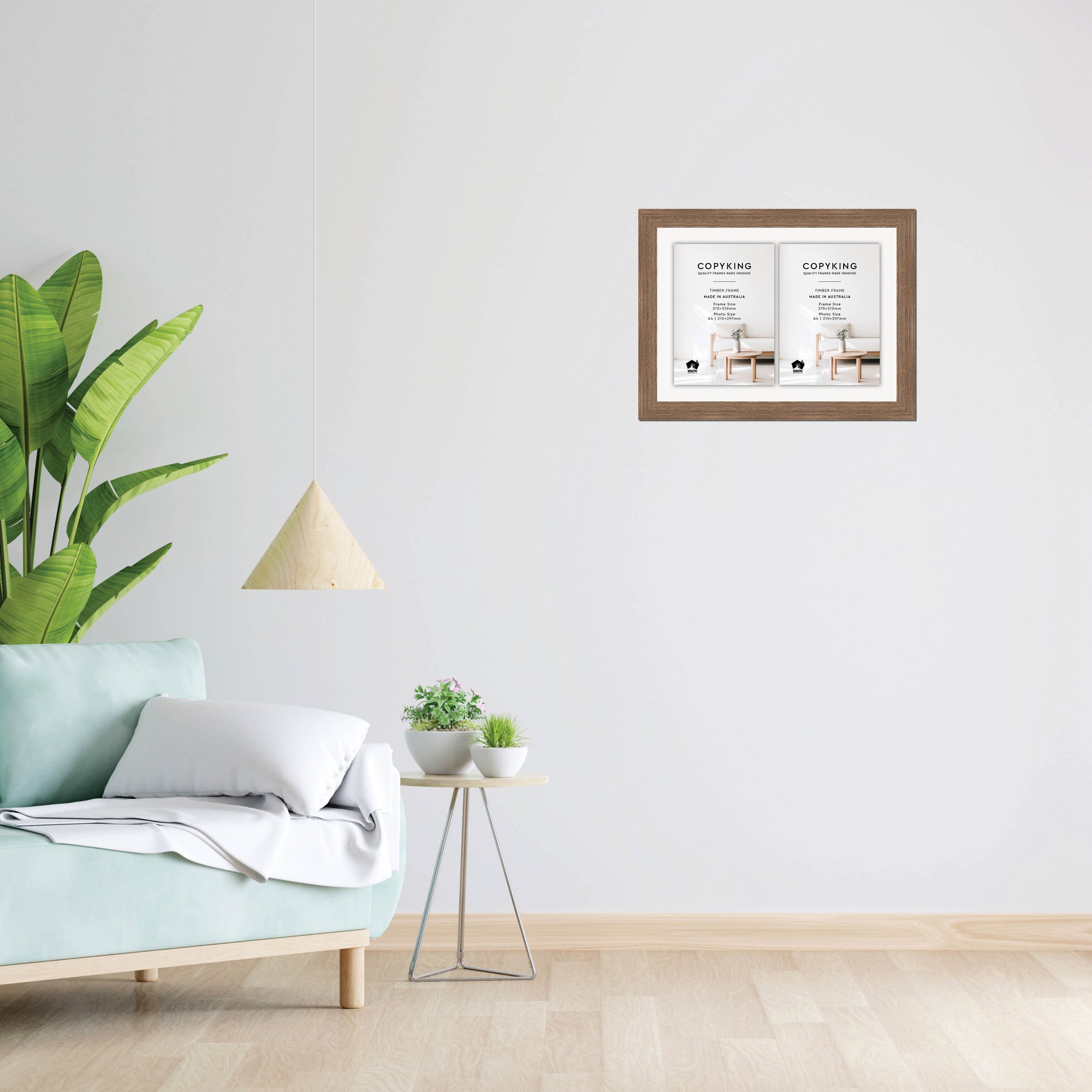 Grove Taupe 40mm Wood Certificate Frame - 370mm x 510mm - 2 Certificates (A4)